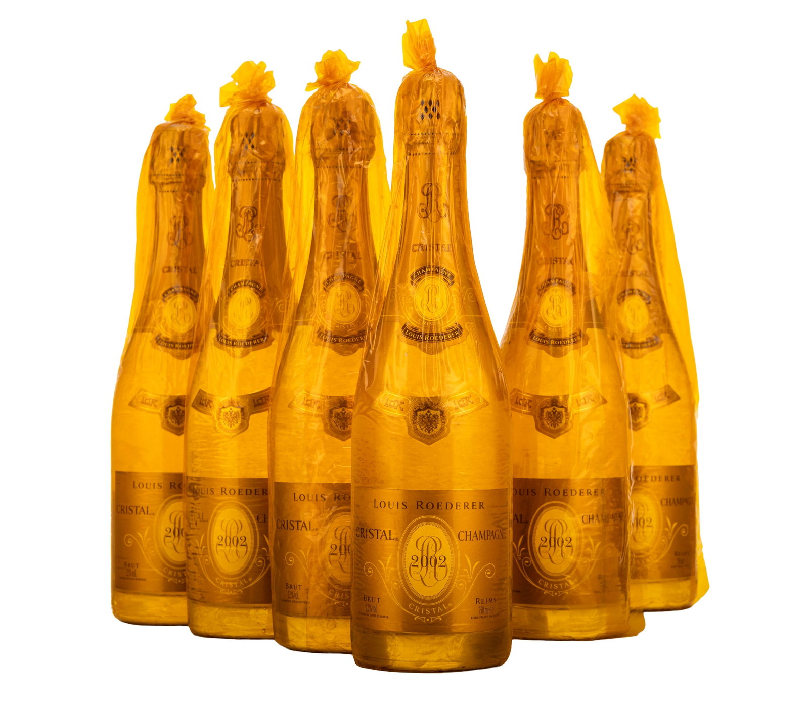 Cristal Louis Roederer brut, 2002, Champagne, 6 bts, carton d'origine (1 of 1)