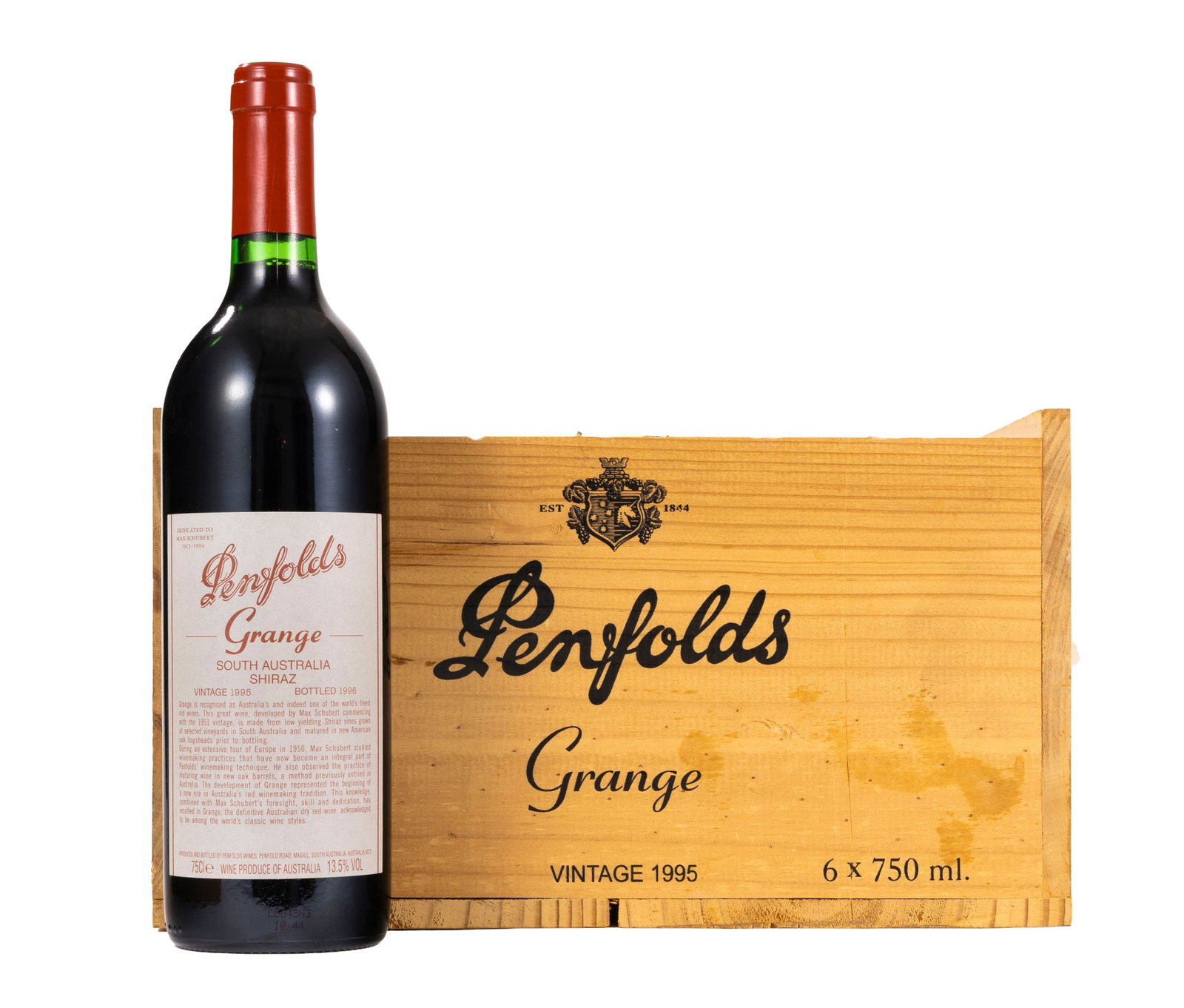 Penfold's, Grange, 1995, Australie, 6 bts, CBO: Penfold's, Grange, 1995, Australie, 6 bts, CBO Condition niveau bas goulot
