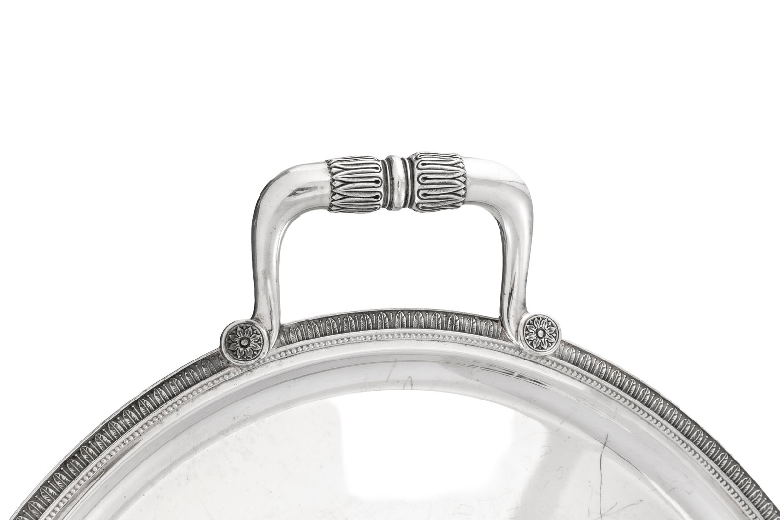 Christofle. Ensemble d'1 plat ovale et 1 plateau de service en métal argenté, modèle  - 3