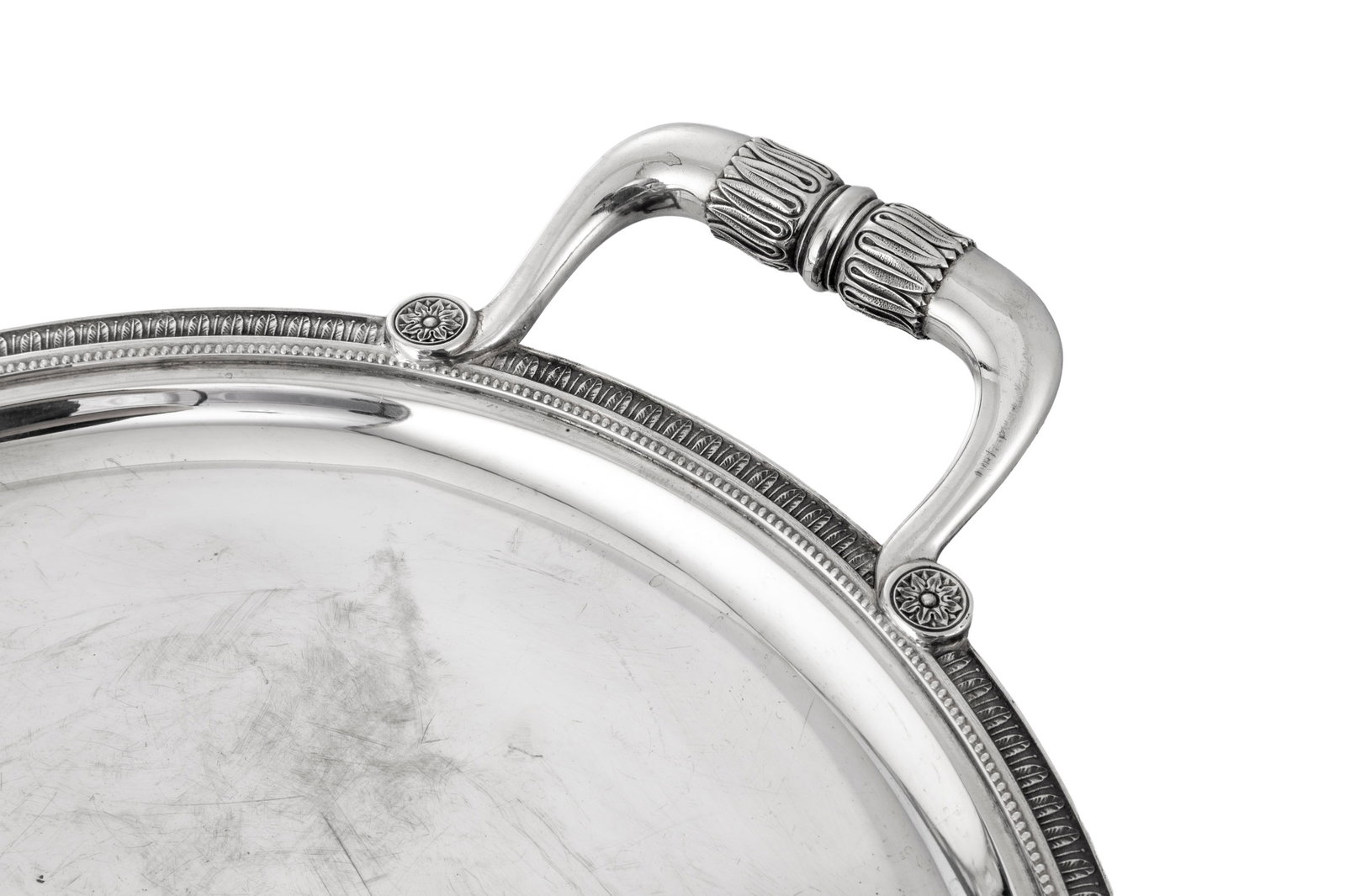 Christofle. Ensemble d'1 plat ovale et 1 plateau de service en métal argenté, modèle  - 4