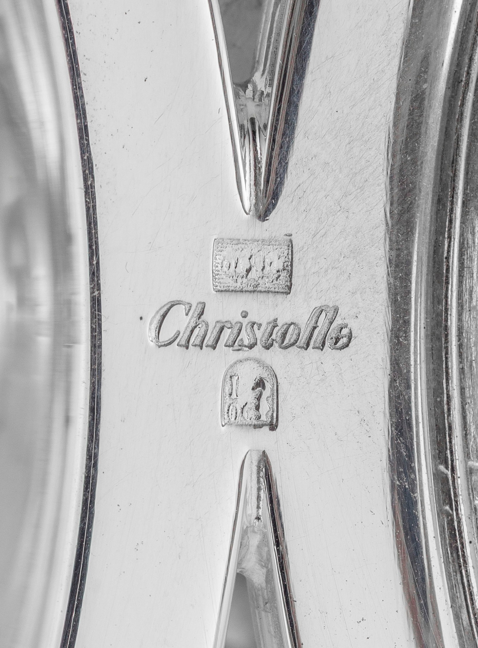 Christofle. Ensemble 1 coupelle double et 1 plateau de service en métal argenté, modè - 11