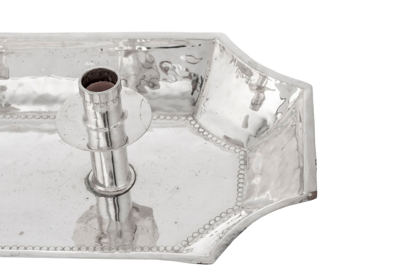 Ensemble d'1 paire de flambeaux avec plexiglas et 1 candélabre coupe en métal argenté - 5