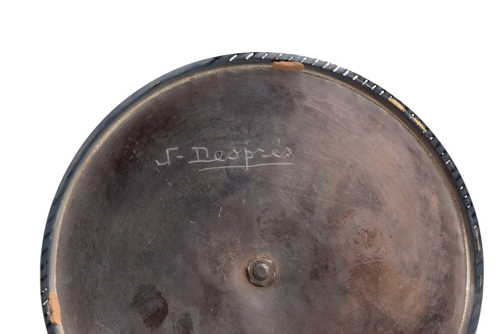Jean Després (1889-1980). Paire de flambeaux pique cierges en métal argenté, circa 19 - 5