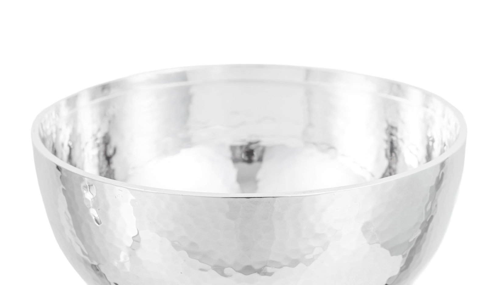 Jean Després (1889-1980). Coupe circulaire couverte en métal argenté martelé, ba - 3