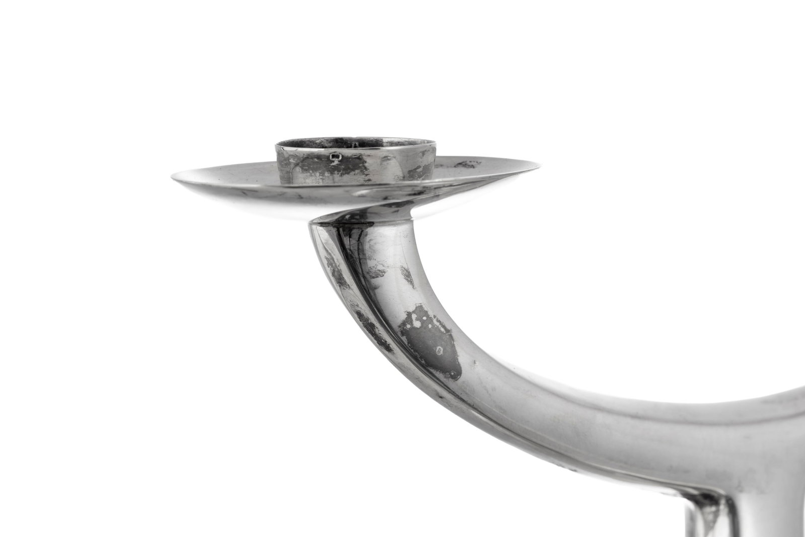 Paire de candélabres à 2 bras de lumière style Art Déco en argent 800, unis, les - 3