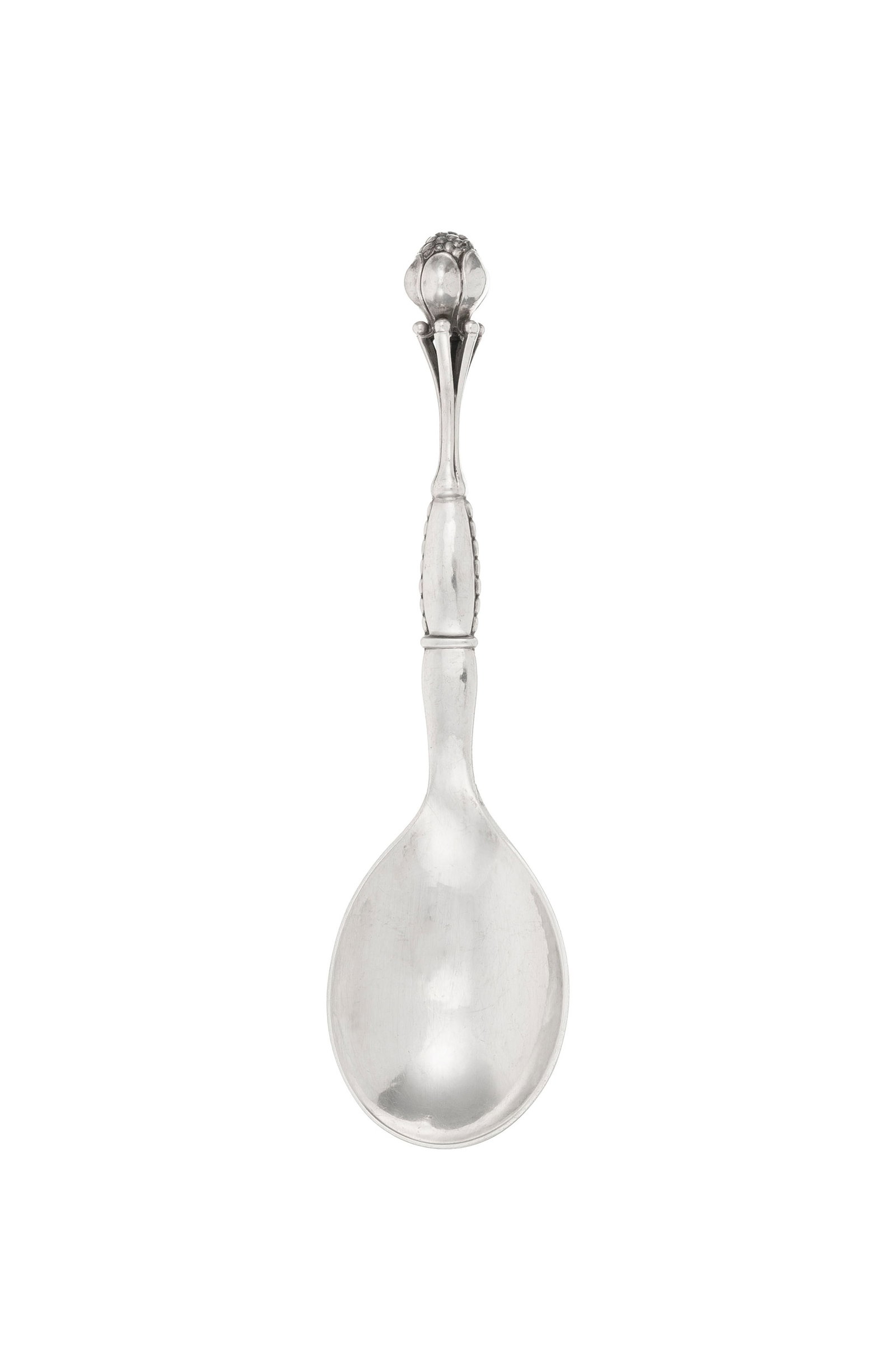 Georg Jensen. Berry spoon en argent Sterling, modèle Ornamental 38, gravée 17 AUG. 1956 au - 2