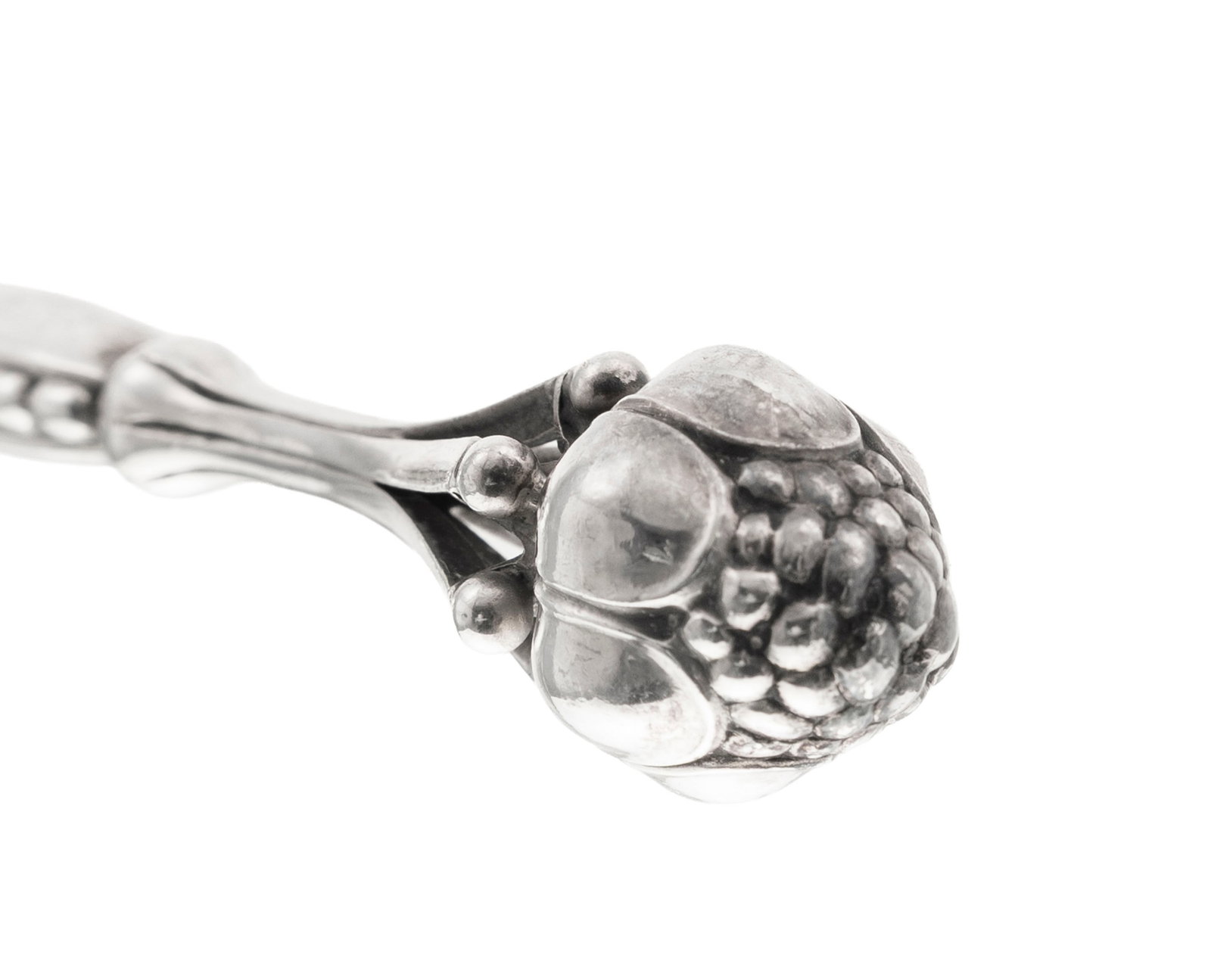 Georg Jensen. Berry spoon en argent Sterling, modèle Ornamental 38, gravée 17 AUG. 1956 au - 4