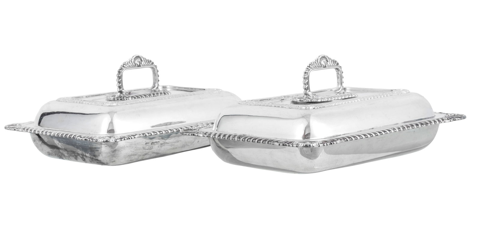 Paire de légumiers en argent, par Atkin Brothers, Sheffield, 1906, à décor de godrons - 2