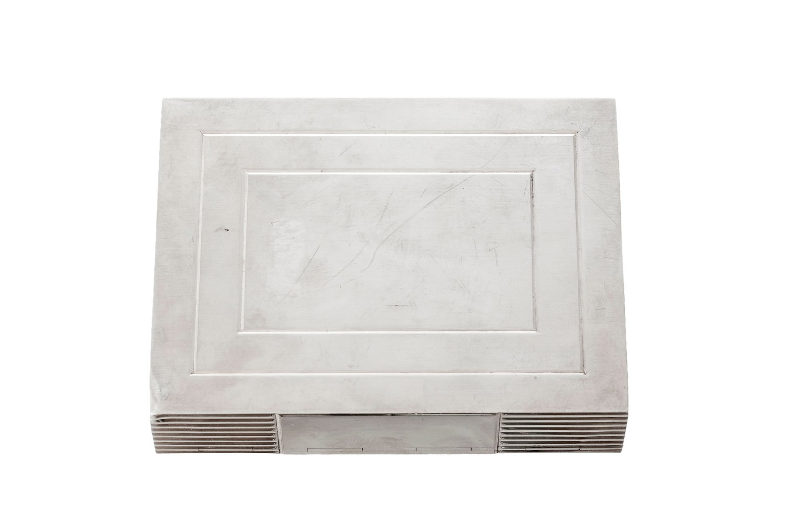 Puiforcat. Boîte rectangulaire en argent Minerve 1er tire, Paris, XXe s., à décor de  - 3