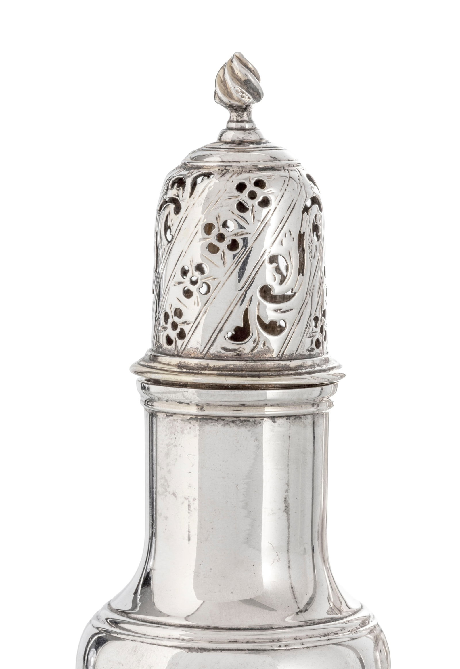 Ensemble d'1 nécessaire à condiments en argent et verre, Londres, XVIIIe s. et 1 petit pla - 8