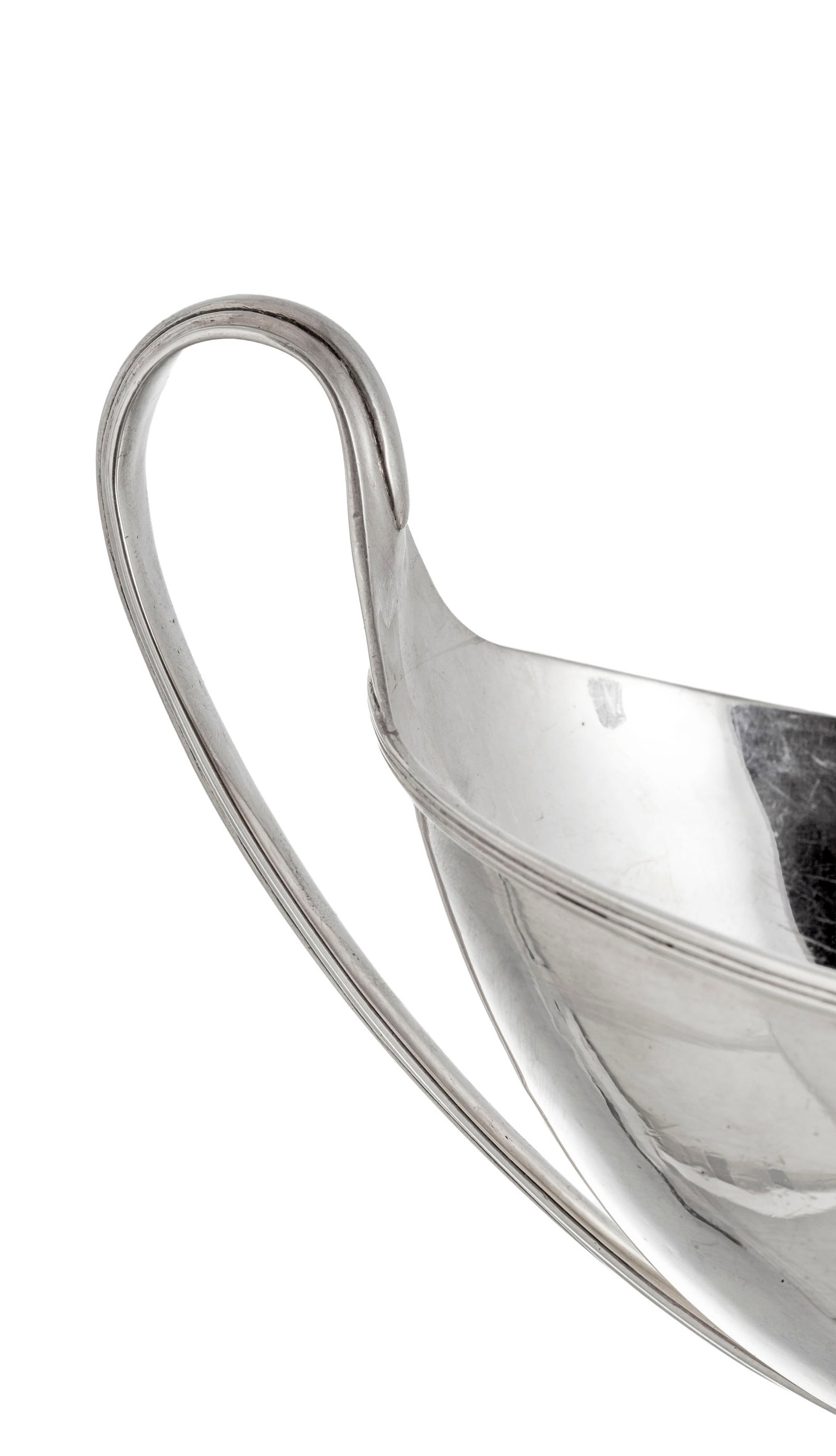 Paire de saucières d'époque George III en argent, Londres, 1798, gravées d'armoiries  - 2