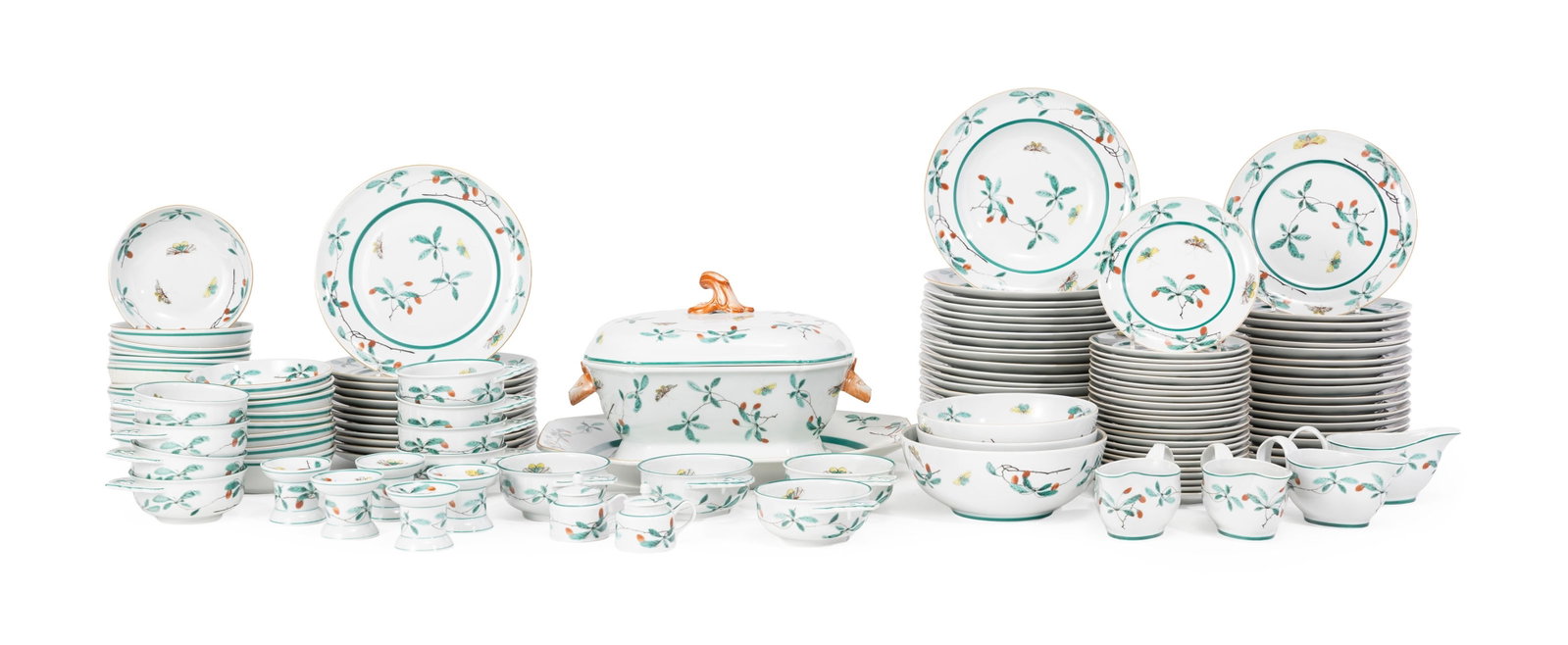 Grand service à dîner en porcelaine, Mottahedeh, Portugal, à décor style K'ang H - 2