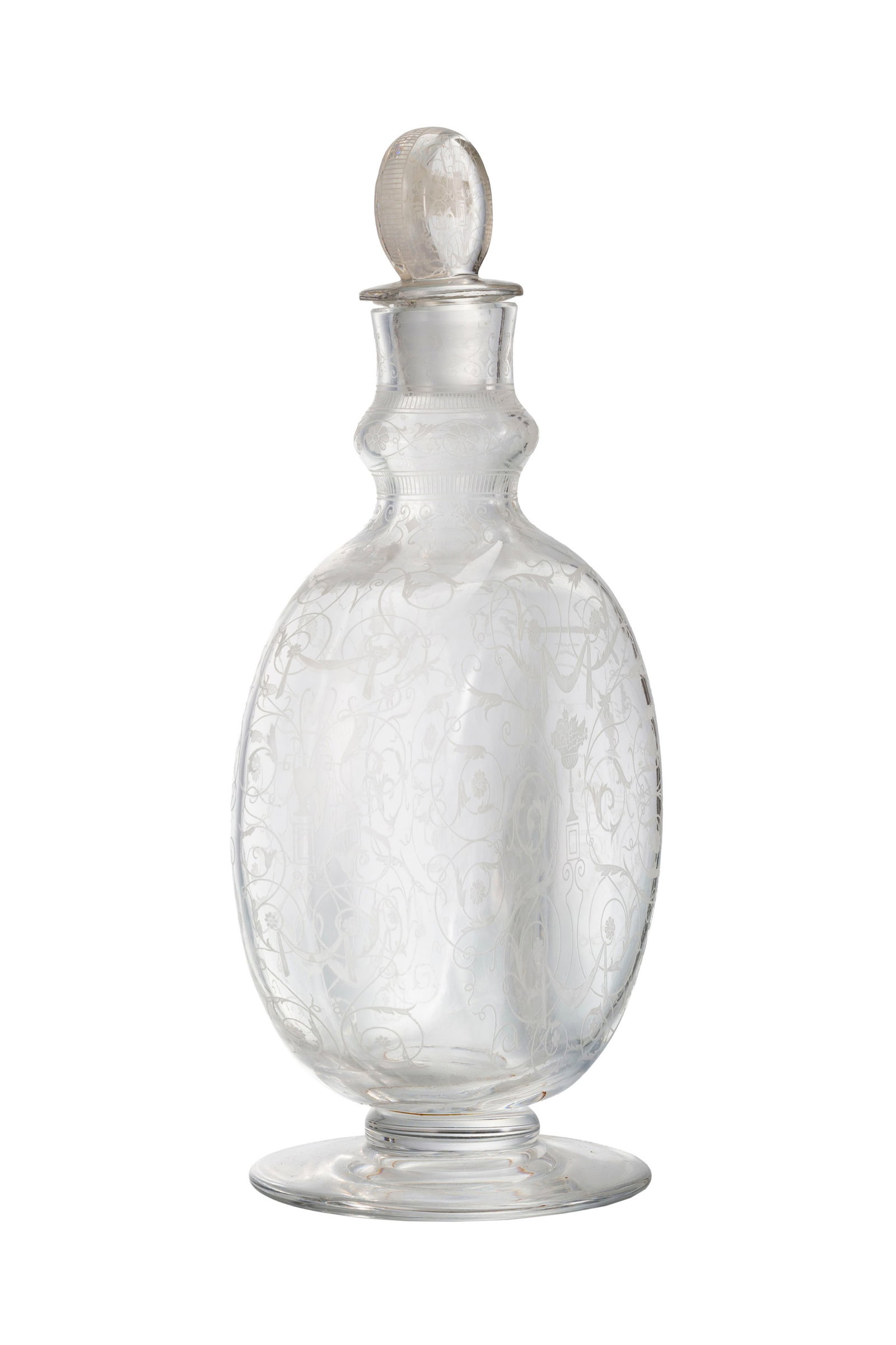 Baccarat. Carafe en cristal, modèle Michelangelo, cachet sous la base, h. 27,2 cm - 3