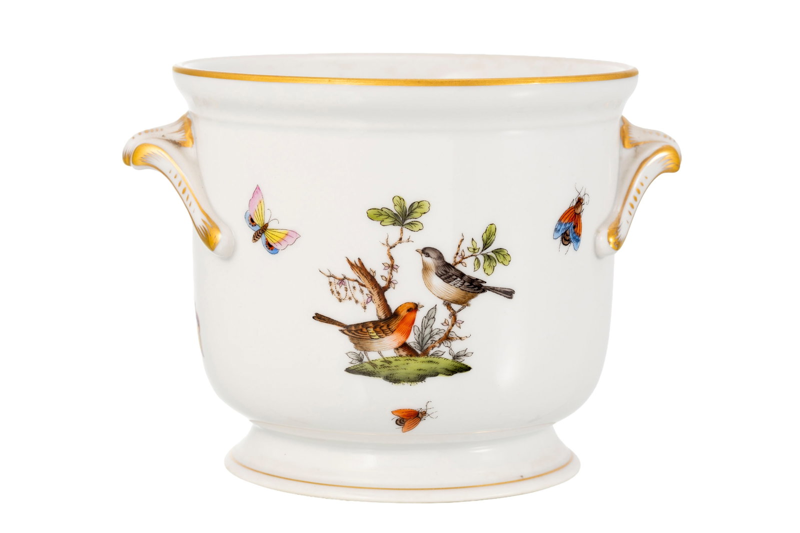 Herend. Cache-pot en porcelaine, modèle Rothschild, h. 12,5 cm (1 of 4)