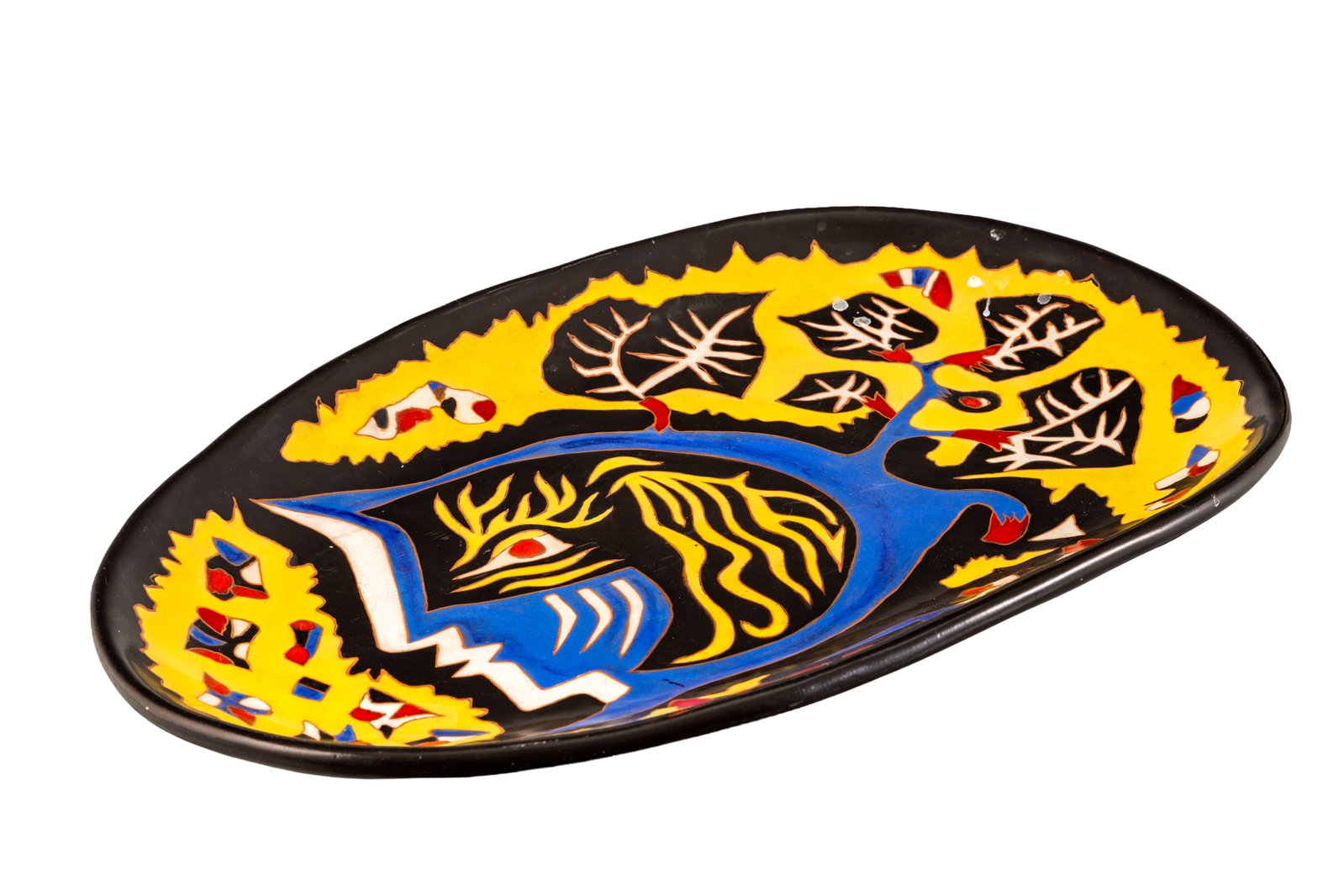 Jean Lurçat (1892-1966). Plat en céramique émaillée, années 1950, signé - 2