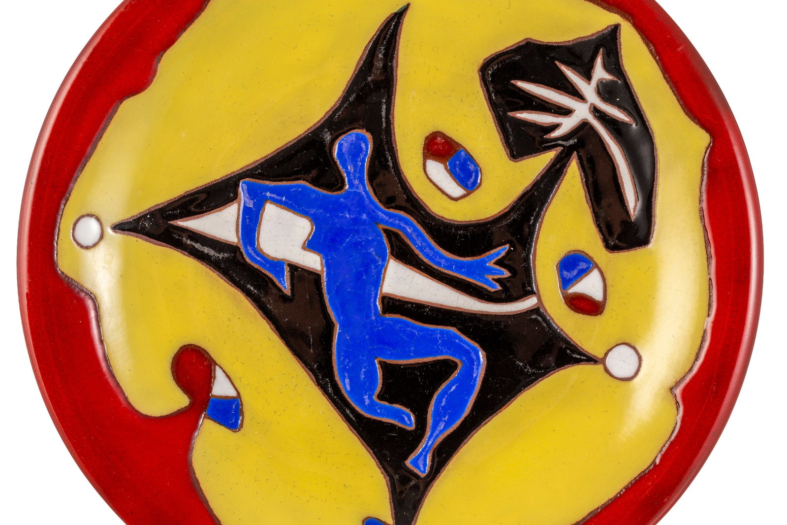 Jean Lurçat (1892-1966). Ensemble de 2 assiettes en céramique émaillée, l'1  - 4