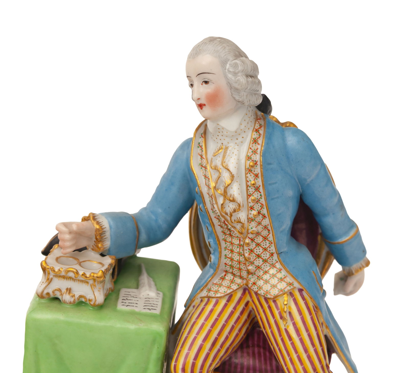 Jacob Petit. Ensemble de 3 figures assises en porcelaine, Paris, XIXe s., à décor polychro - 5