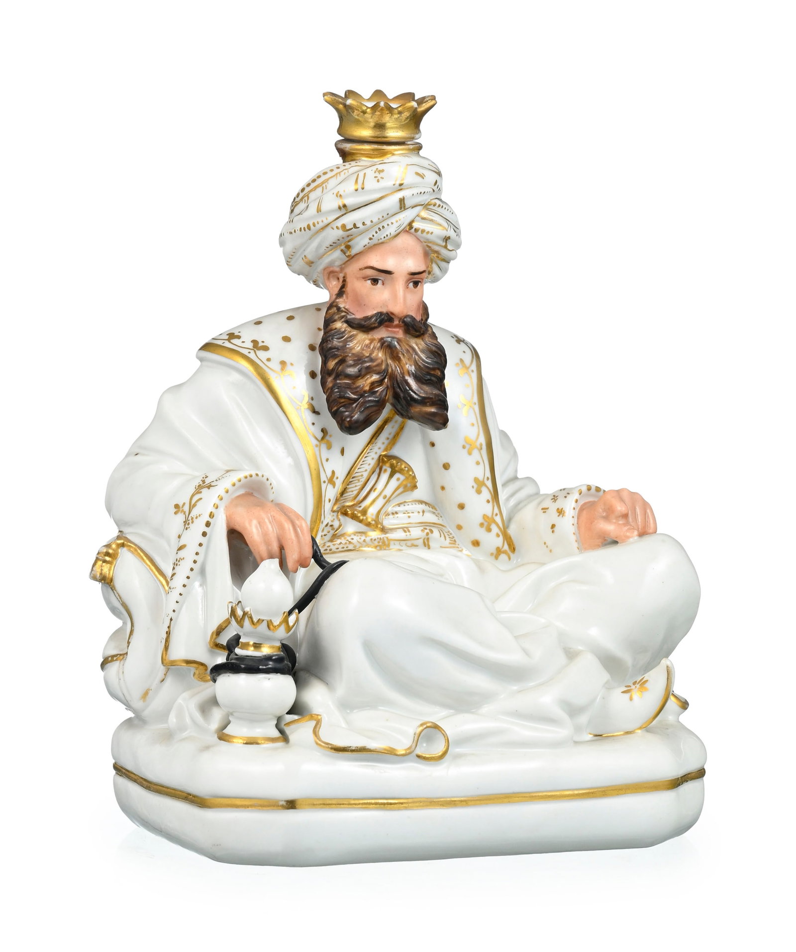 Jacob Petit. Ensemble de 3 flacons figurant 2 sultans, 1 sultane et 1 odalisque en porcelaine é - 2