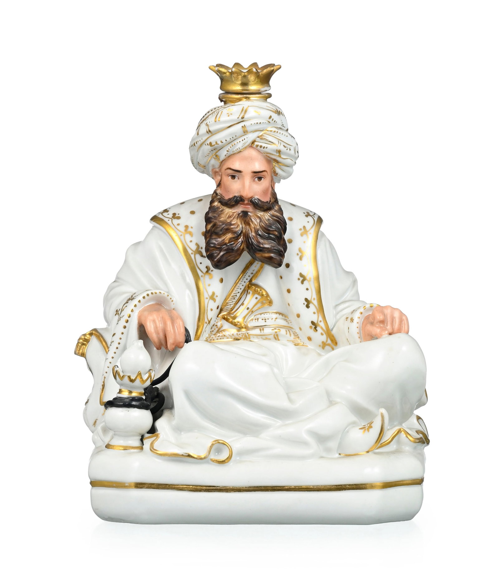 Jacob Petit. Ensemble de 3 flacons figurant 2 sultans, 1 sultane et 1 odalisque en porcelaine é - 6