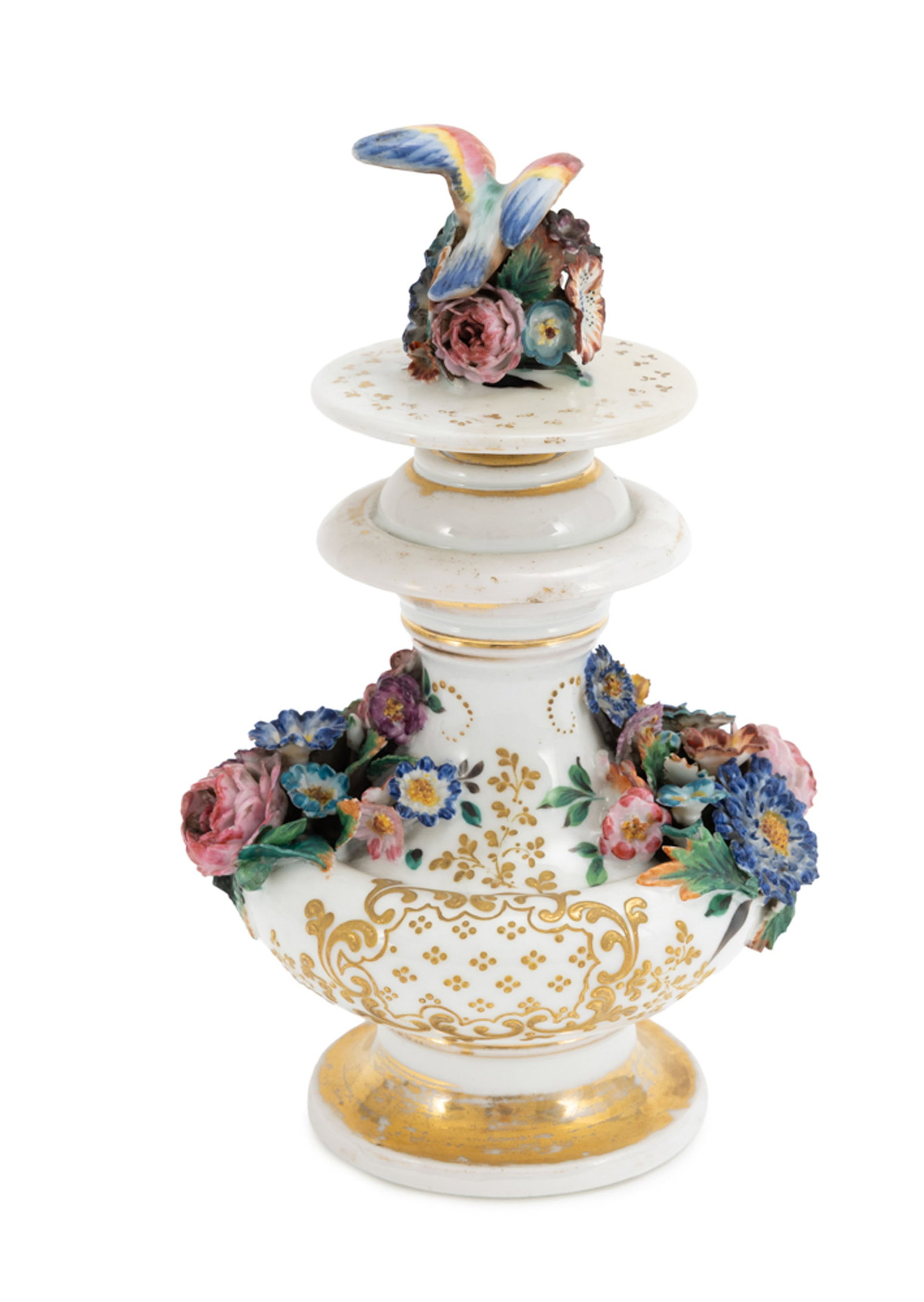 Jacob Petit. Ensemble d'1 paire de flacons et 1 paire de vases en porcelaine, Paris, XIXe s., à - 7
