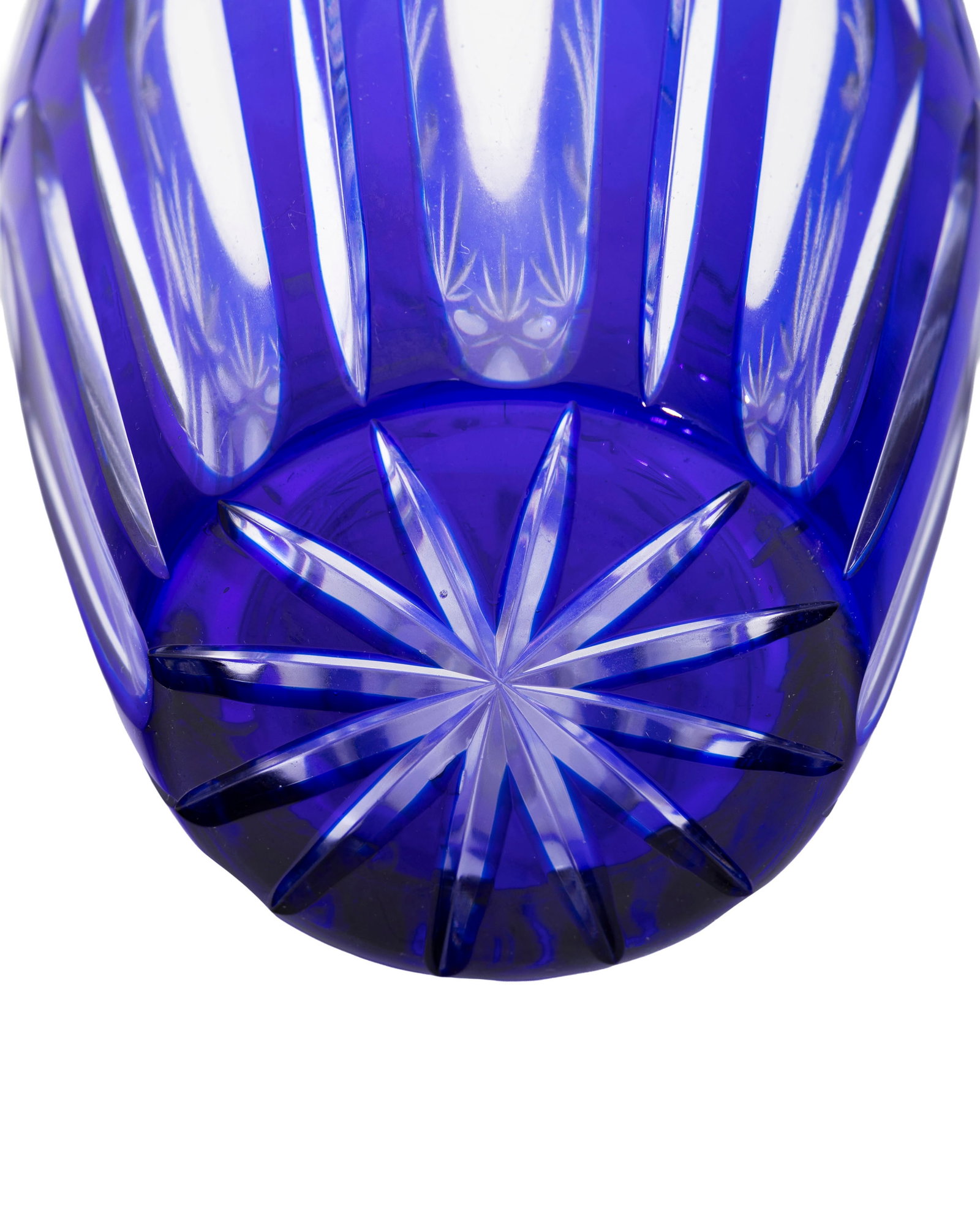 Vase ovoïde en cristal blanc et bleu, A&H, Allemagne de l'Ouest, XXe s. (avant 1990), à d& - 6
