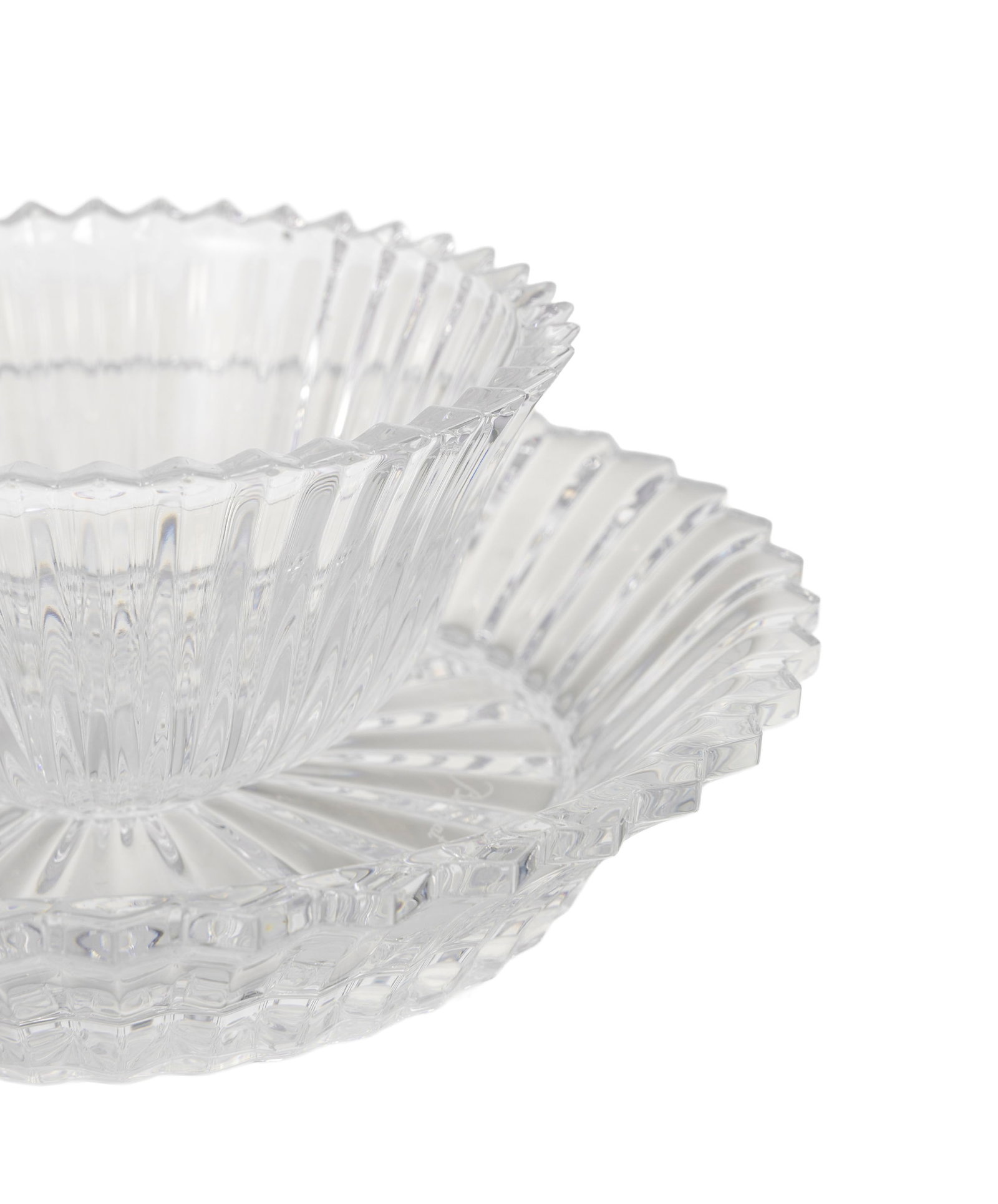 Baccarat. Ensemble d'1 coupe ronde et 1 coupelle ronde en cristal, diam. 12,5 et 19 cm - 2