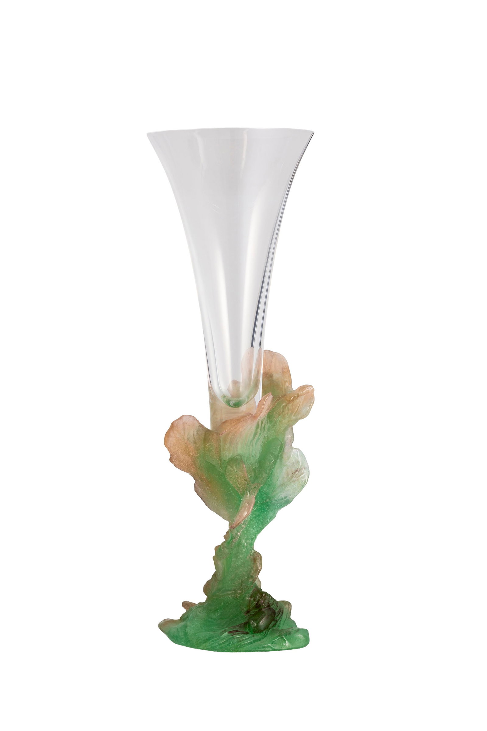 Daum France. Vase corolle en verre et pâte de verre, signé sous la base, h. 34,5 cm - 3