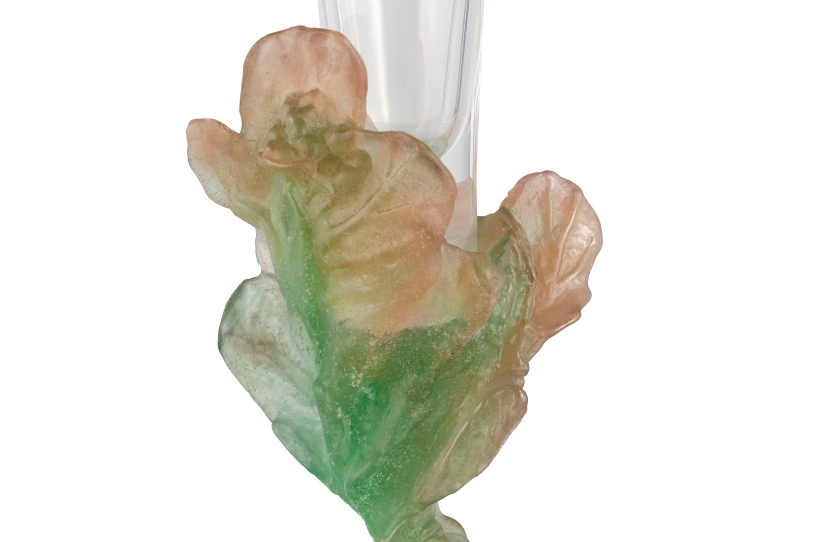 Daum France. Vase corolle en verre et pâte de verre, signé sous la base, h. 34,5 cm - 4