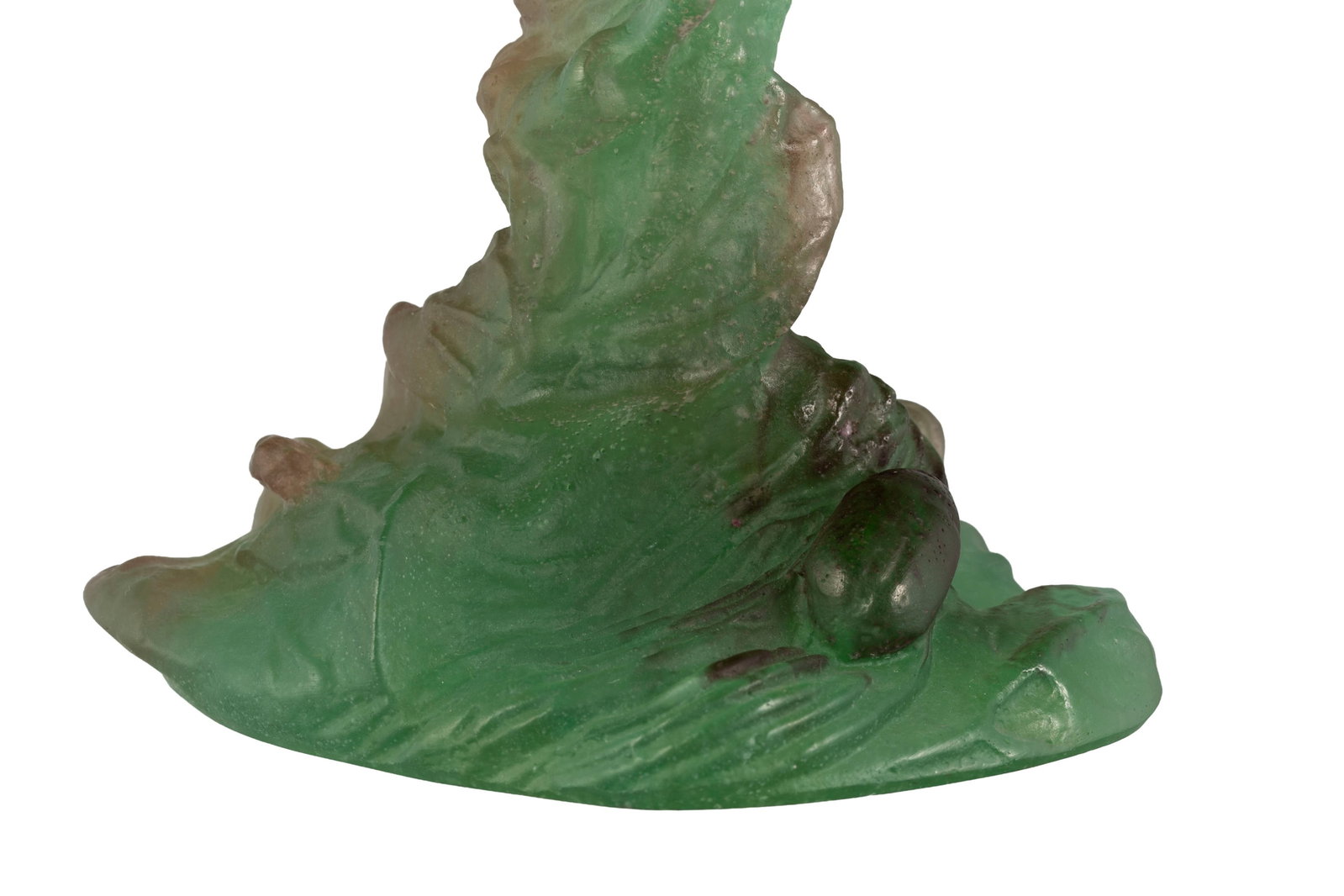 Daum France. Vase corolle en verre et pâte de verre, signé sous la base, h. 34,5 cm - 5