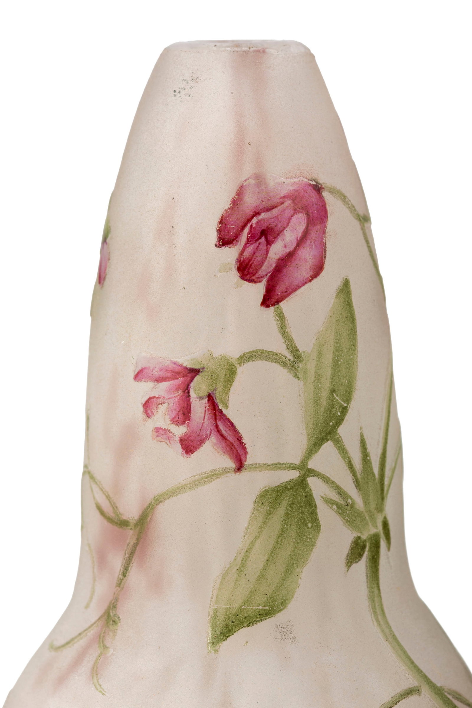 Daum Nancy. Vase soliflore en verre multicouche, à décor gravé à l'acide et  - 3