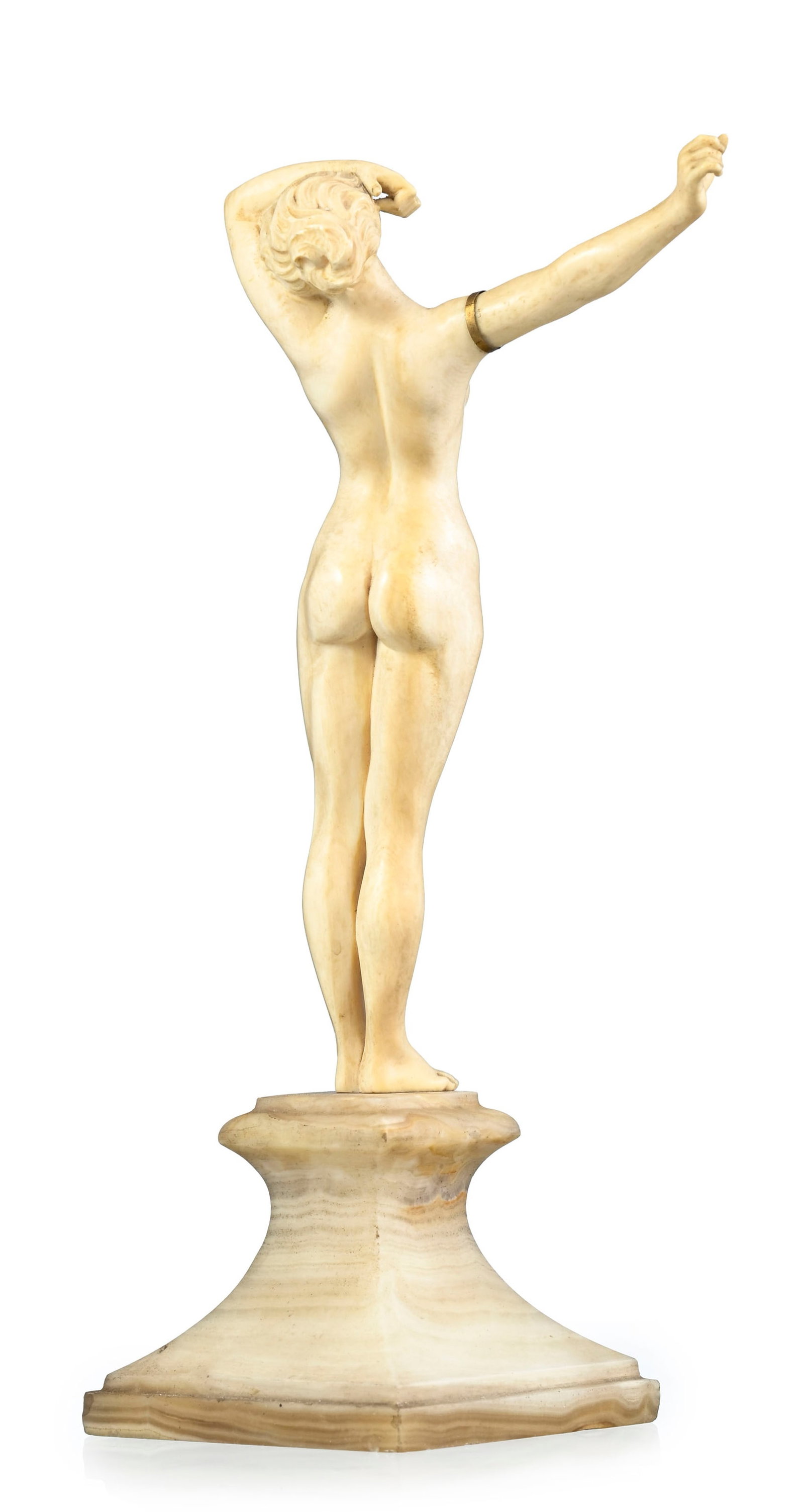 Louis Sosson (actif 1905-1930), L'éveil, sculpture en ivoire, signée L. Sosson sur le socl - 2