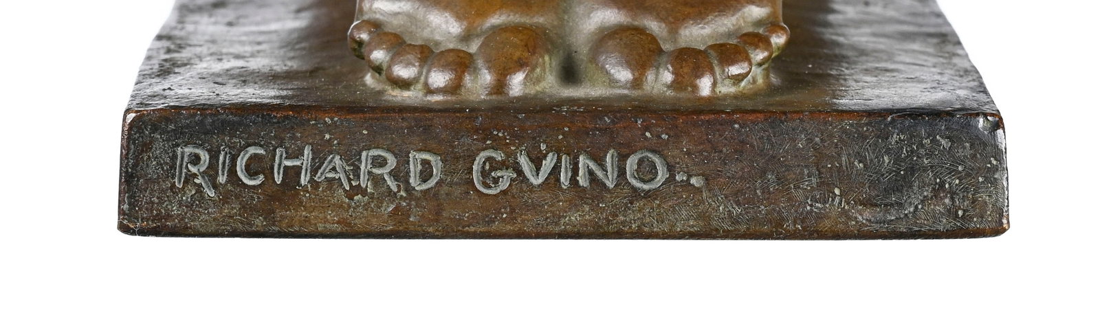 Richard Guino (1890-1973), L’idylle, sculpture en bronze à patine brune, signée sur  - 7