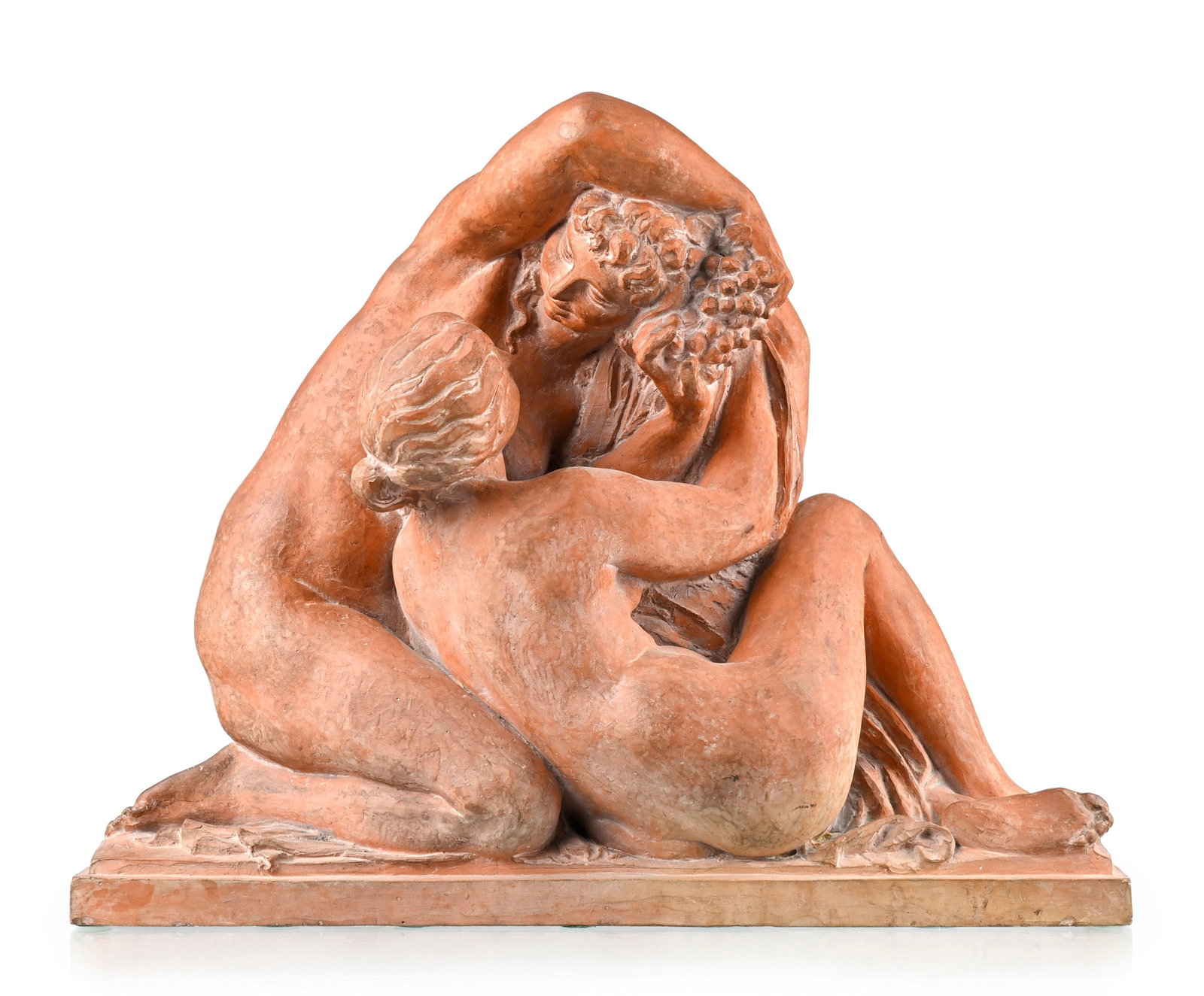 Richard Guino (1890-1973), Jeunes filles jouant ou Deux bacchantes aux raisins, groupe en terre cuit - 2