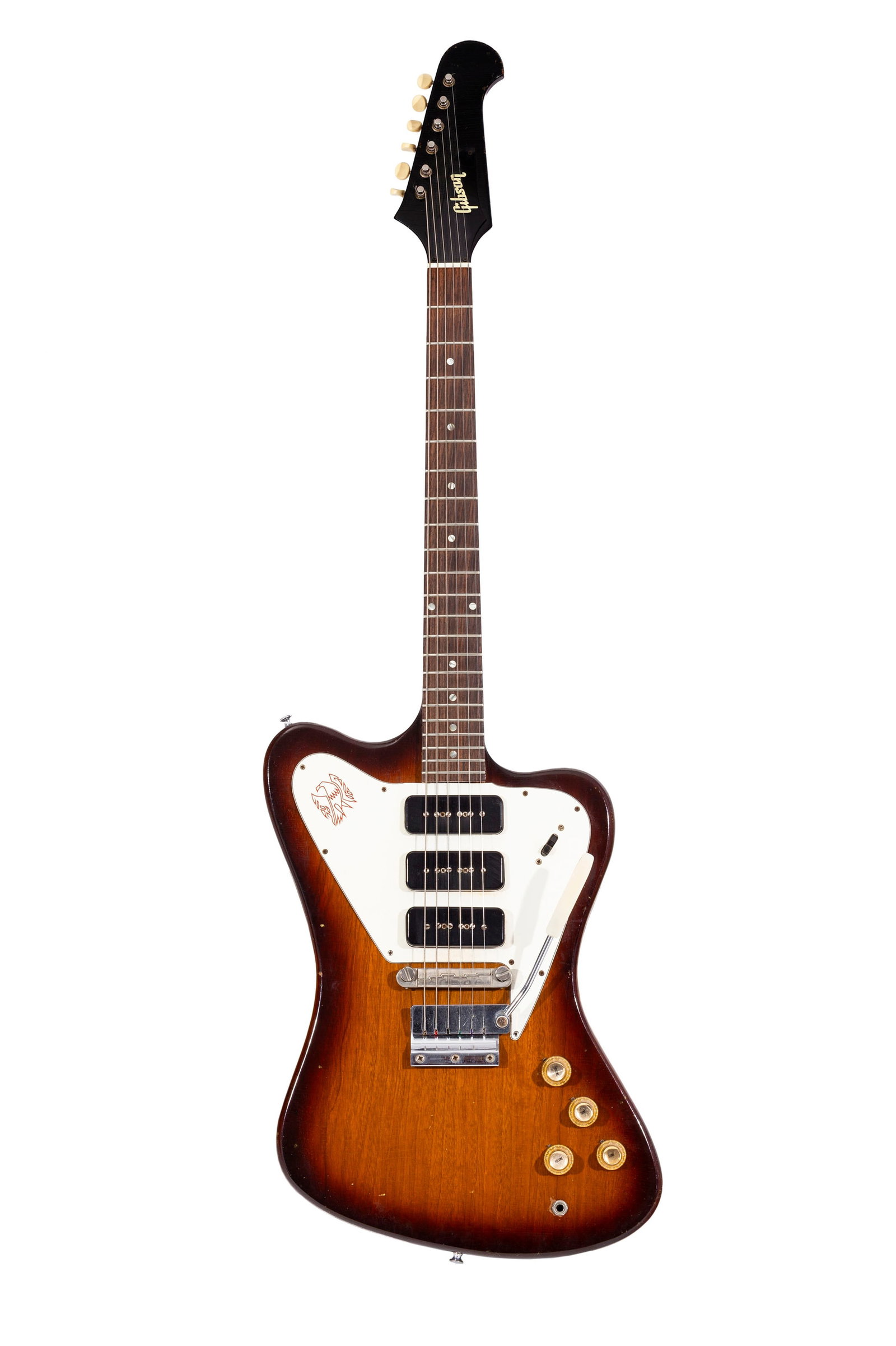 Gibson, guitare électrique Firebird non-reverse, type III, 1968-9, USA (usine de Kalamazoo), fi: Gibson, guitare électrique Firebird non-reverse, type III, 1968-9, USA (usine de Kalamazoo), finition Sunburst, dans sa caisse originelle d'époque, n° de série 551445 Condition