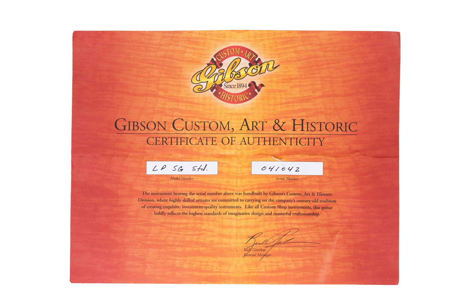 Gibson Custom, Art & Historic, guitare électrique "Les Paul" _SG Standard '60 Reissue_, 2004, U - 13