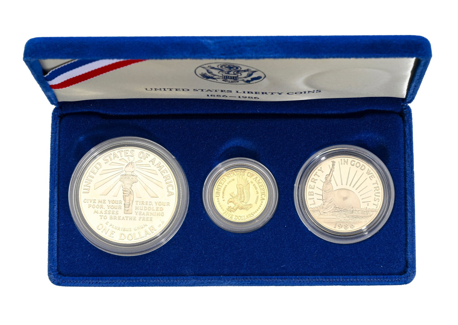 USA, coffret "Liberty coins" pour les 100 ans de la Statue de la Liberté, 1986, avec boîte - 4