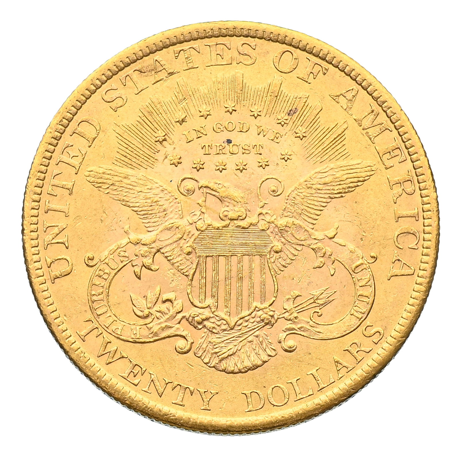 USA, 20 dollars "Liberty Head" en or, 1900, Philadelphie, avec devise, tranche striée, diam. 3, - 2