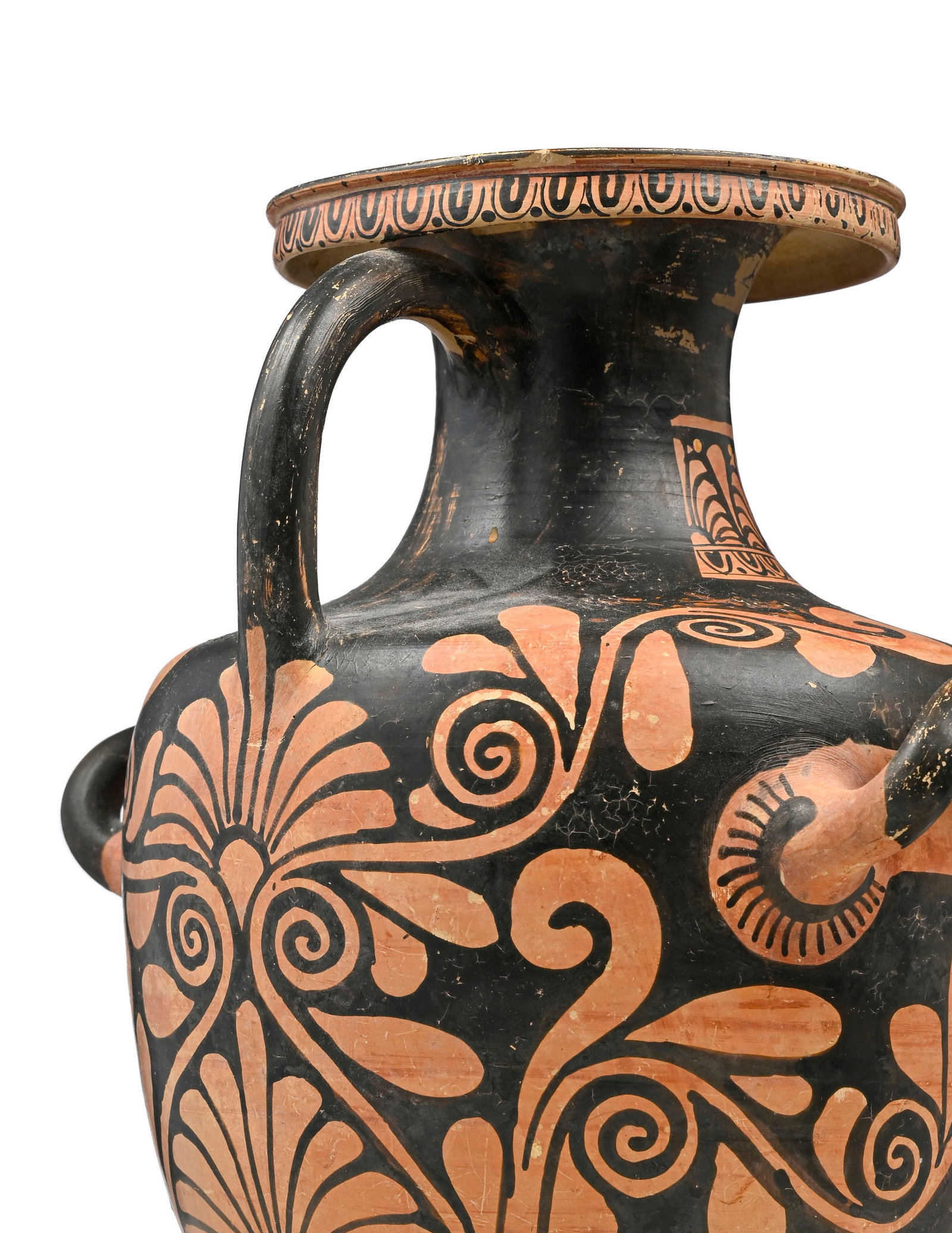 Hydrie en terre cuite à figure rouge, Apulie, 340-330 av. J.-C., scène d'offrande nuptiale - 9