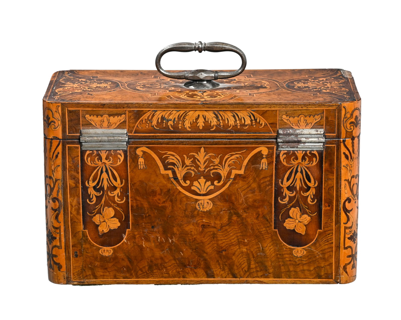 Coffret portable en marqueterie à l'talienne, par François Mondon (1694-1770), estampille  - 10