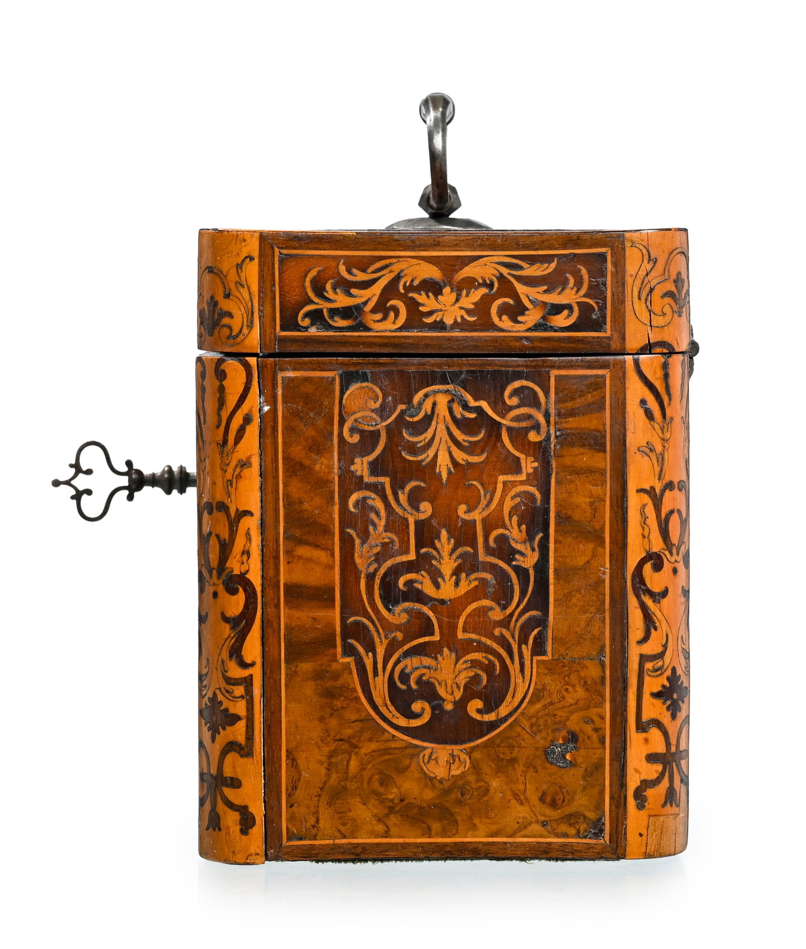 Coffret portable en marqueterie à l'talienne, par François Mondon (1694-1770), estampille  - 11