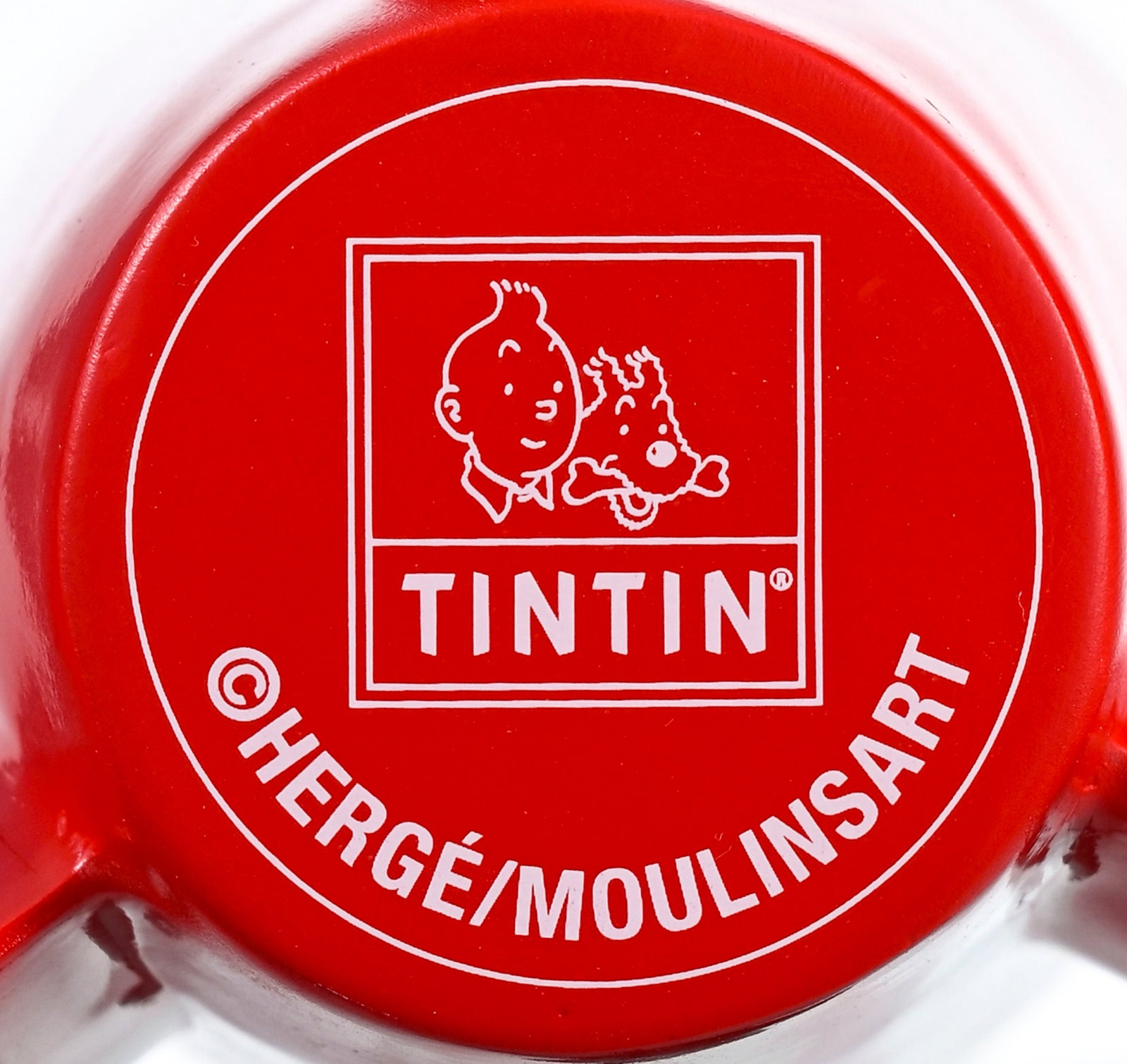 Tintin, "Fusée lunaire", par Hergé/Moulinsart, figurine en résine polychrome, 2018, h - 5