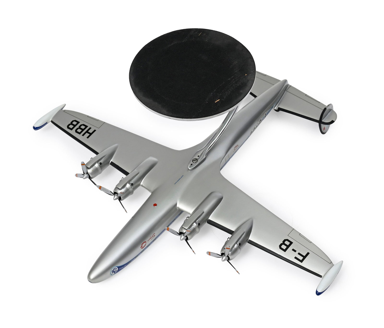 Air France, maquette d'agence (réédition) du Lockheed Super Constellation , en bois peint, - 5