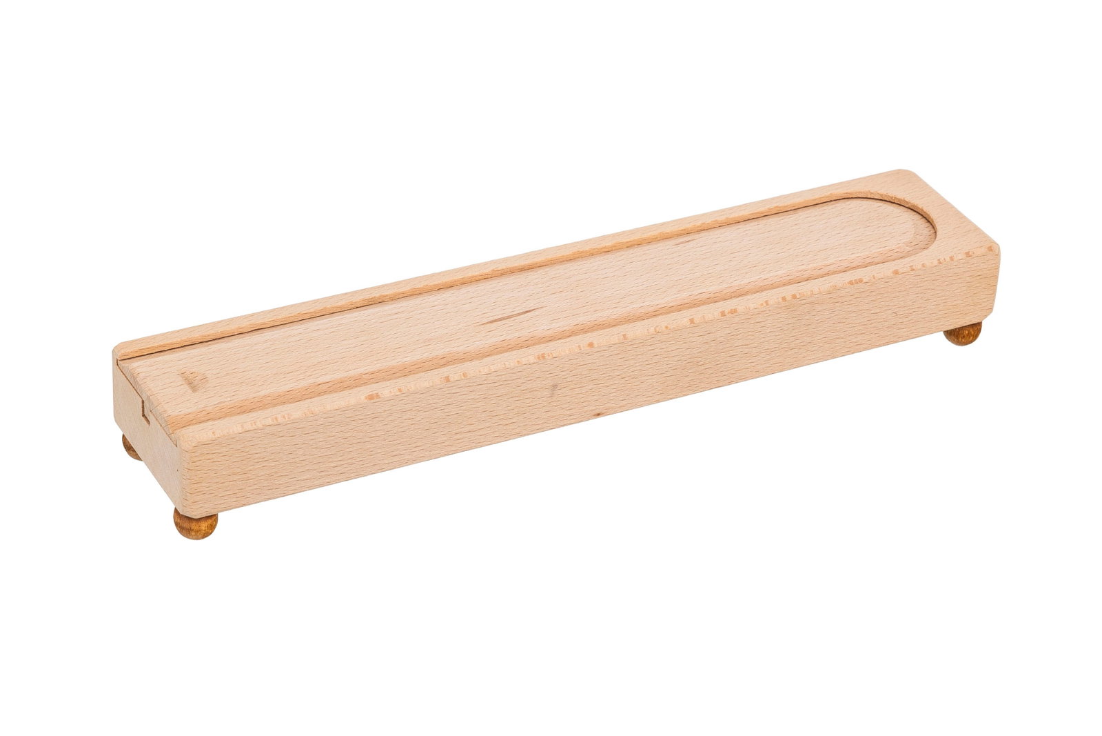 Reuge, plumier musical en bois, glissière qui déclenche l'air (Tarara Boom De Ay), avec sa - 2