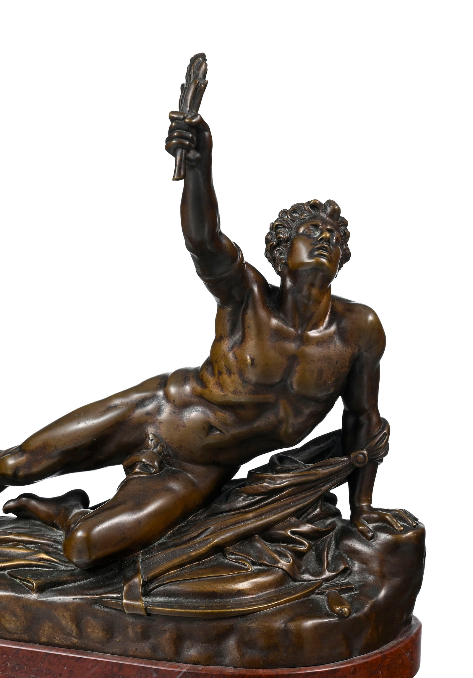 Jean-Pierre Cortot (1787-1843), Le soldat de Marathon, bronze à patine médaille, fonte pos - 2