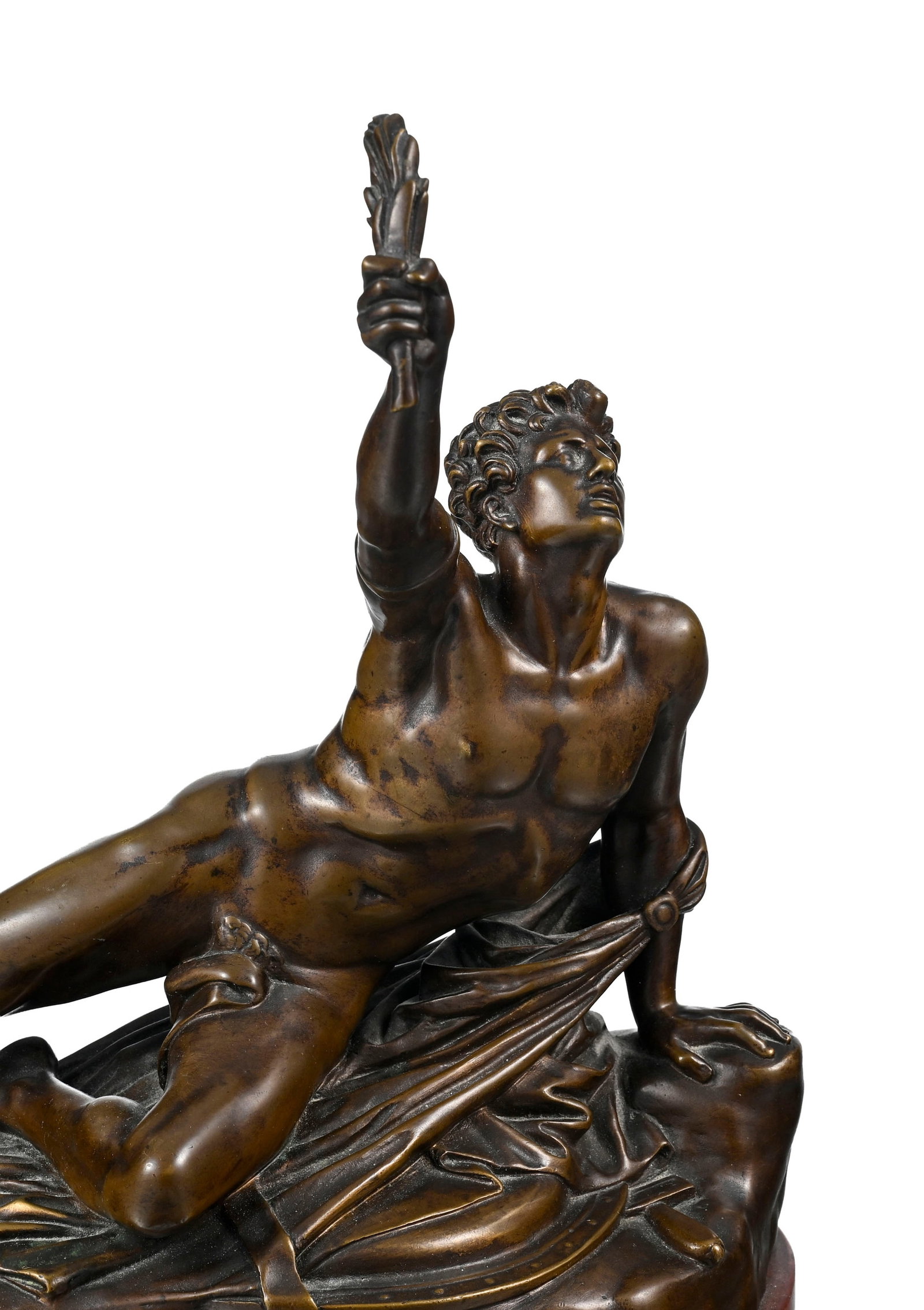 Jean-Pierre Cortot (1787-1843), Le soldat de Marathon, bronze à patine médaille, fonte pos - 3