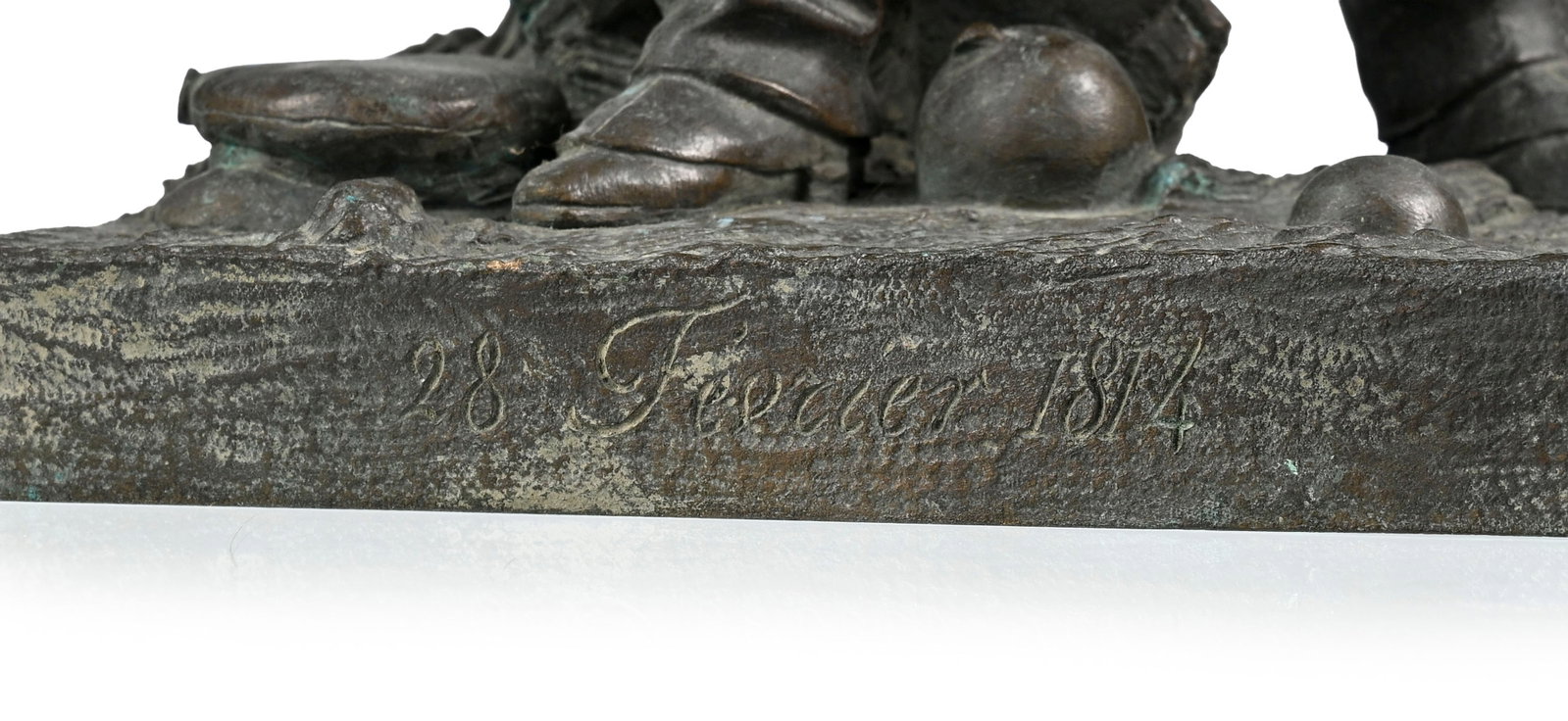 Théodore Gechter (1796-1844), Soldat de la Grande Armée - 28 Février 1814, bronze  - 7