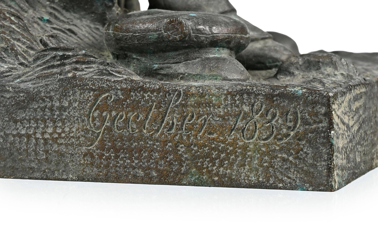 Théodore Gechter (1796-1844), Soldat de la Grande Armée - 28 Février 1814, bronze  - 8