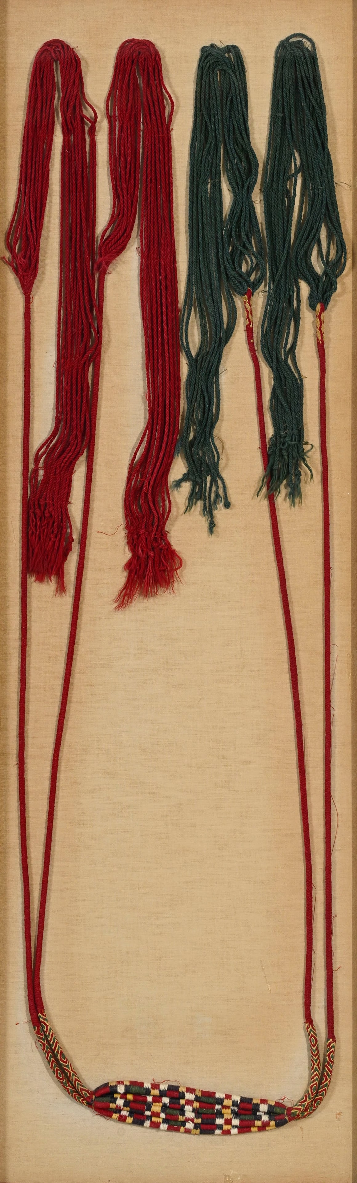 Fronde en laine nouée et tressée, à la manière de la culture Nazca (Pérou), - 2