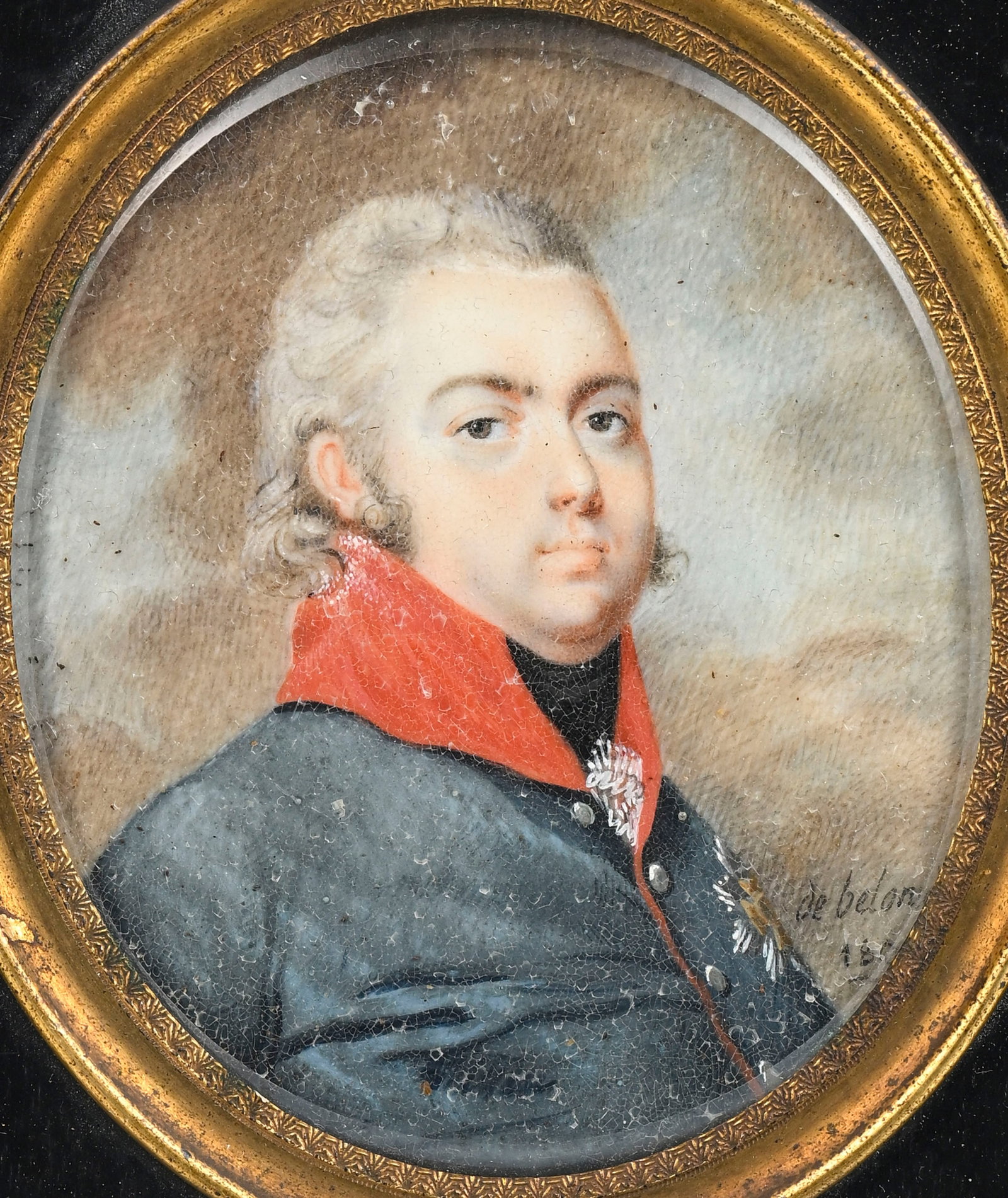 Ensemble de 5 portraits en miniature, France début XIXe s., peints sur ivoire, représentan - 7