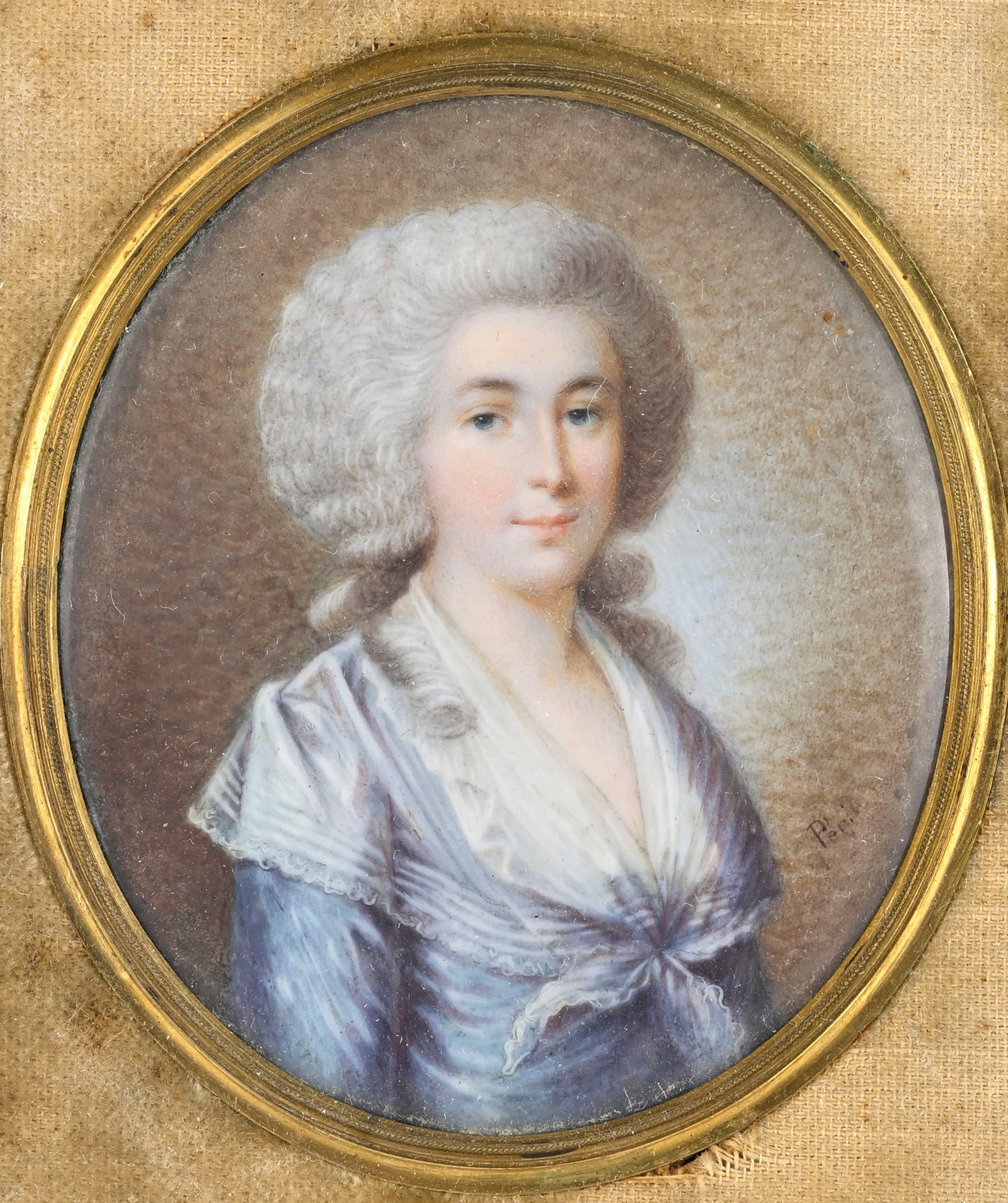 Lié Louis Périn- Salbreux (1753-1817) attr. à, paire de miniatures d'un couple, d - 2